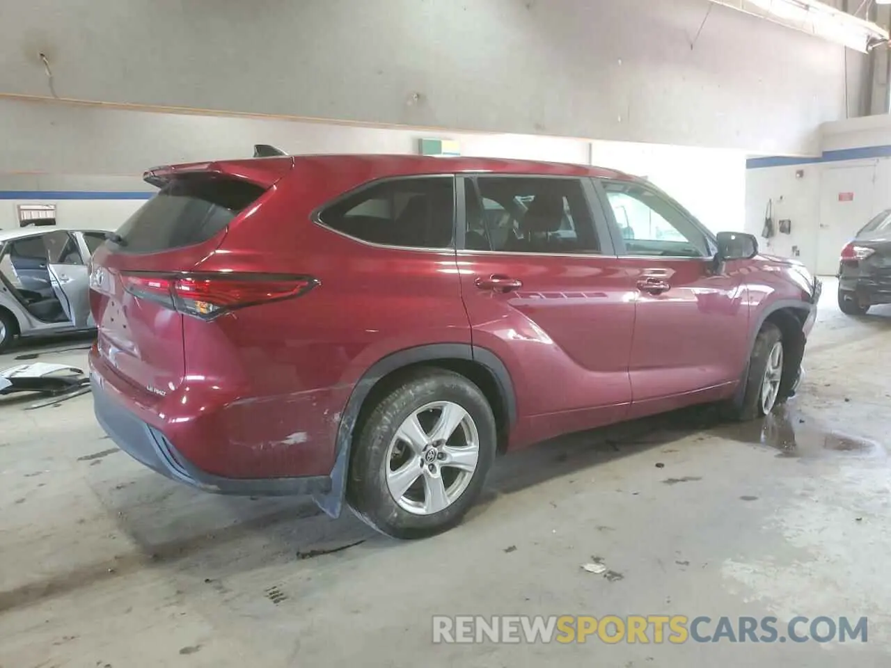 3 Photograph of a damaged car 5TDKDRBH6PS000595 TOYOTA HIGHLANDER 2023