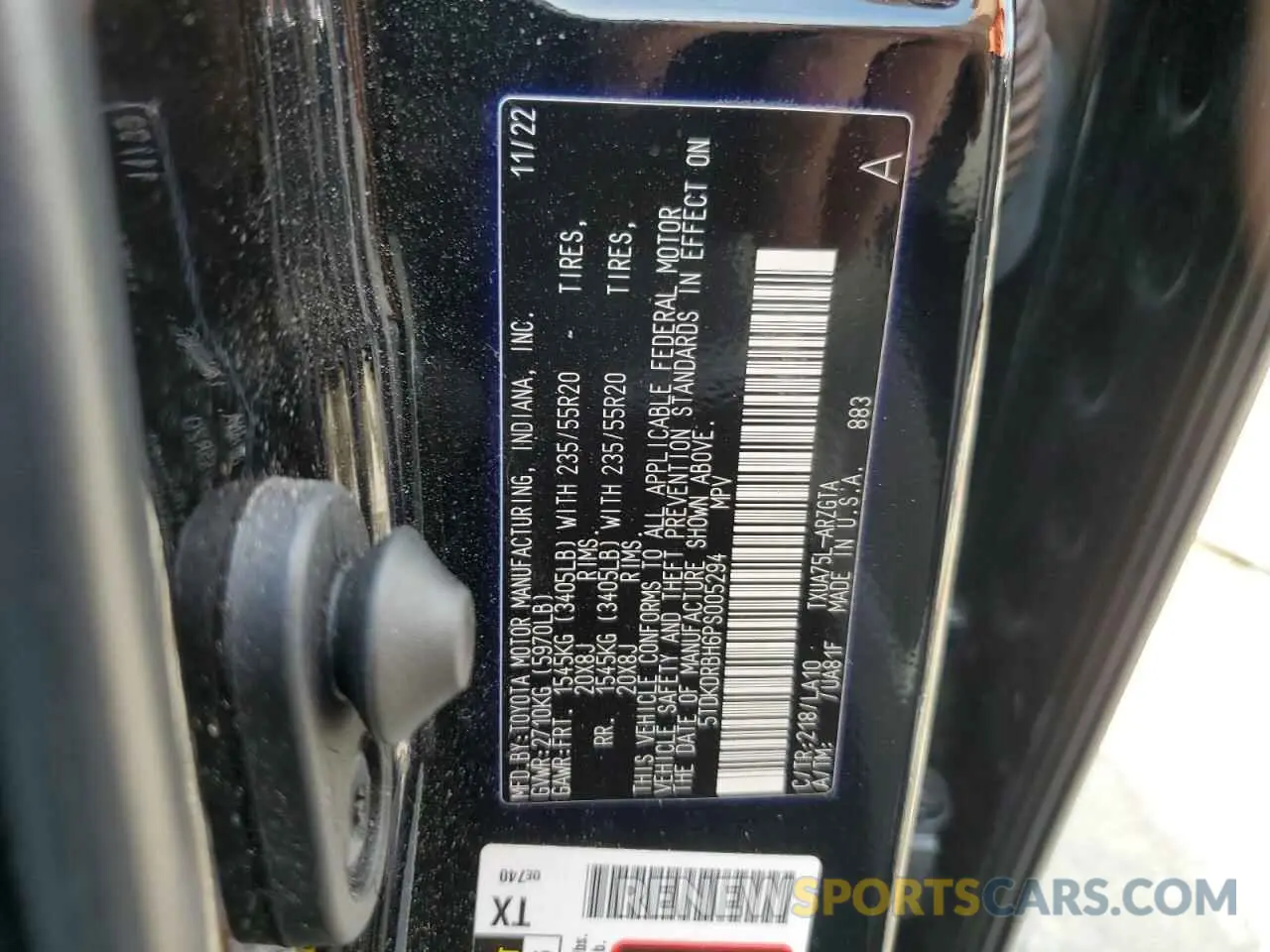 14 Photograph of a damaged car 5TDKDRBH6PS005294 TOYOTA HIGHLANDER 2023