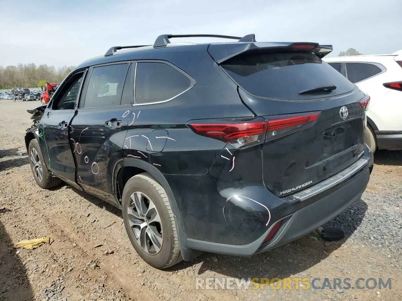 2 Photograph of a damaged car 5TDKDRBH8PS045795 TOYOTA HIGHLANDER 2023