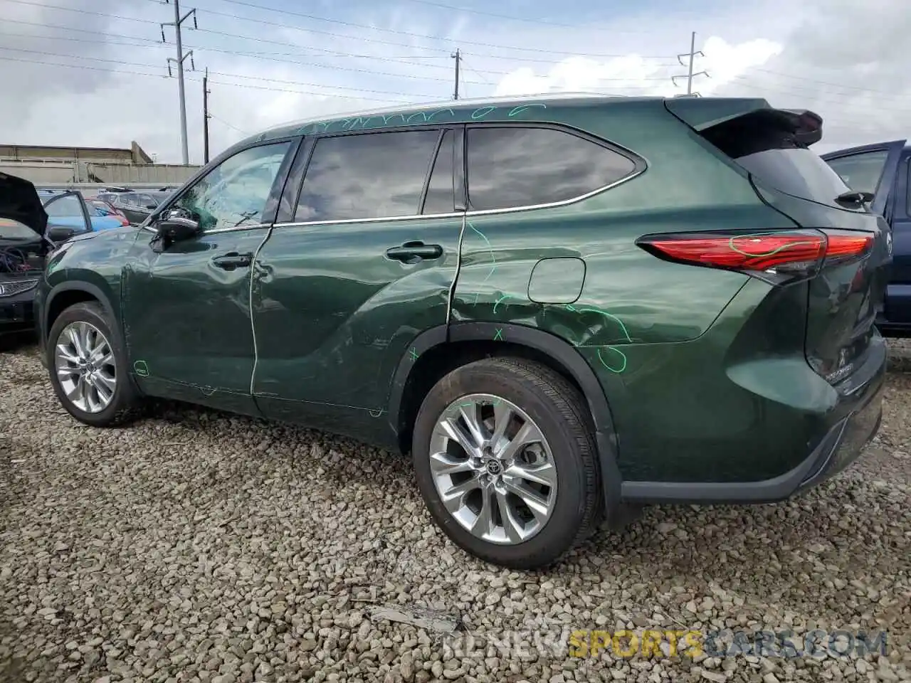 2 Photograph of a damaged car 5TDXBRCH5PS602253 TOYOTA HIGHLANDER 2023