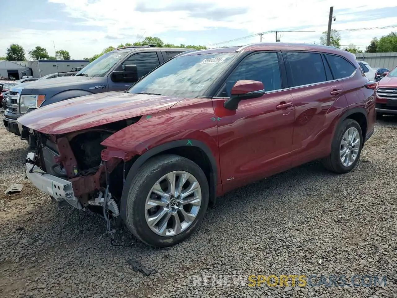 1 Photograph of a damaged car 5TDXBRCH9PS110552 TOYOTA HIGHLANDER 2023