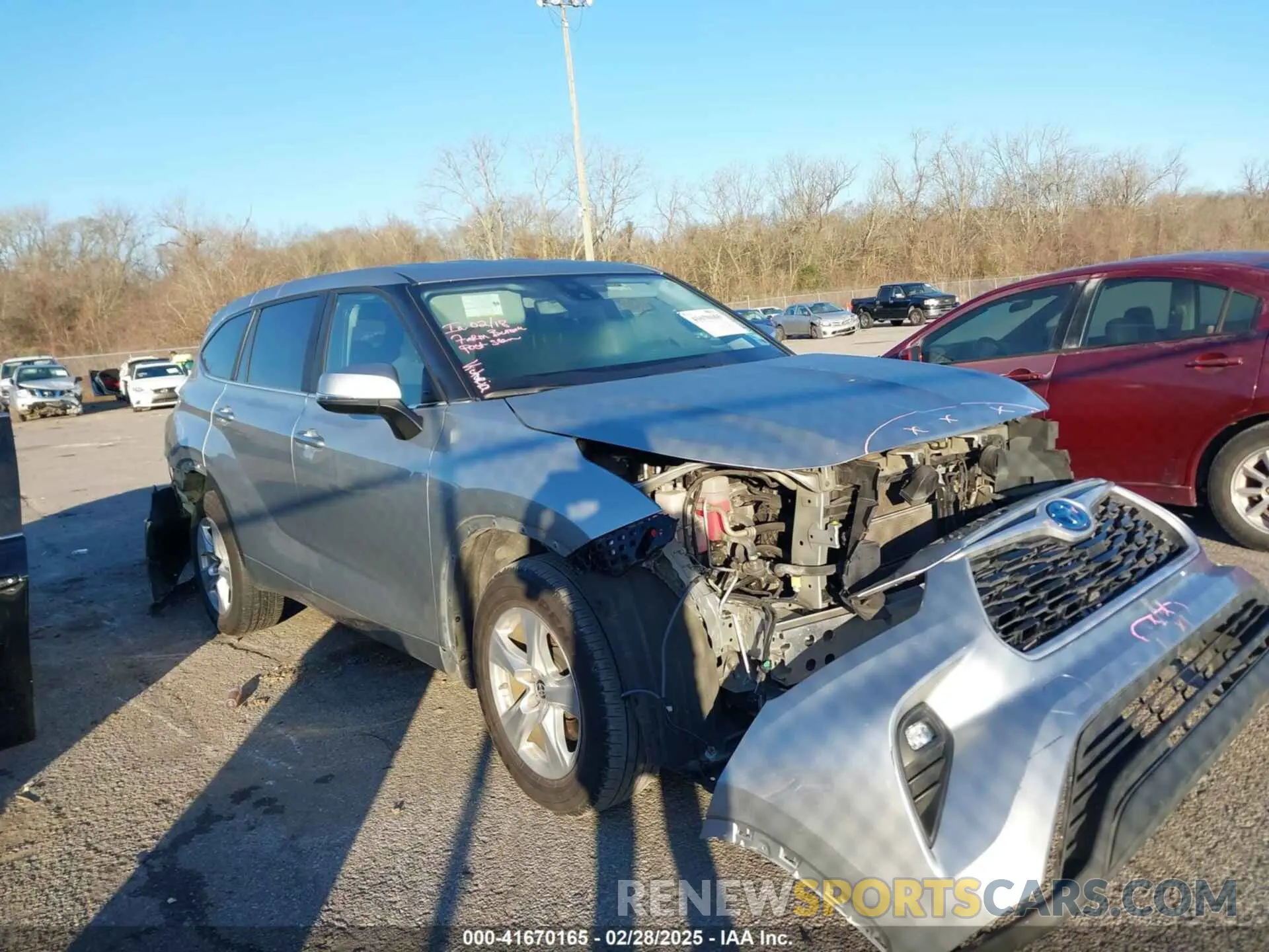1 Photograph of a damaged car 5TDZARAH7PS519597 TOYOTA HIGHLANDER 2023