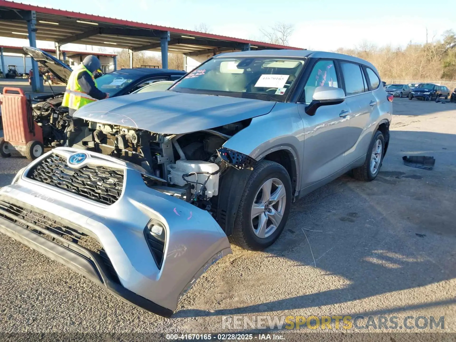 2 Photograph of a damaged car 5TDZARAH7PS519597 TOYOTA HIGHLANDER 2023