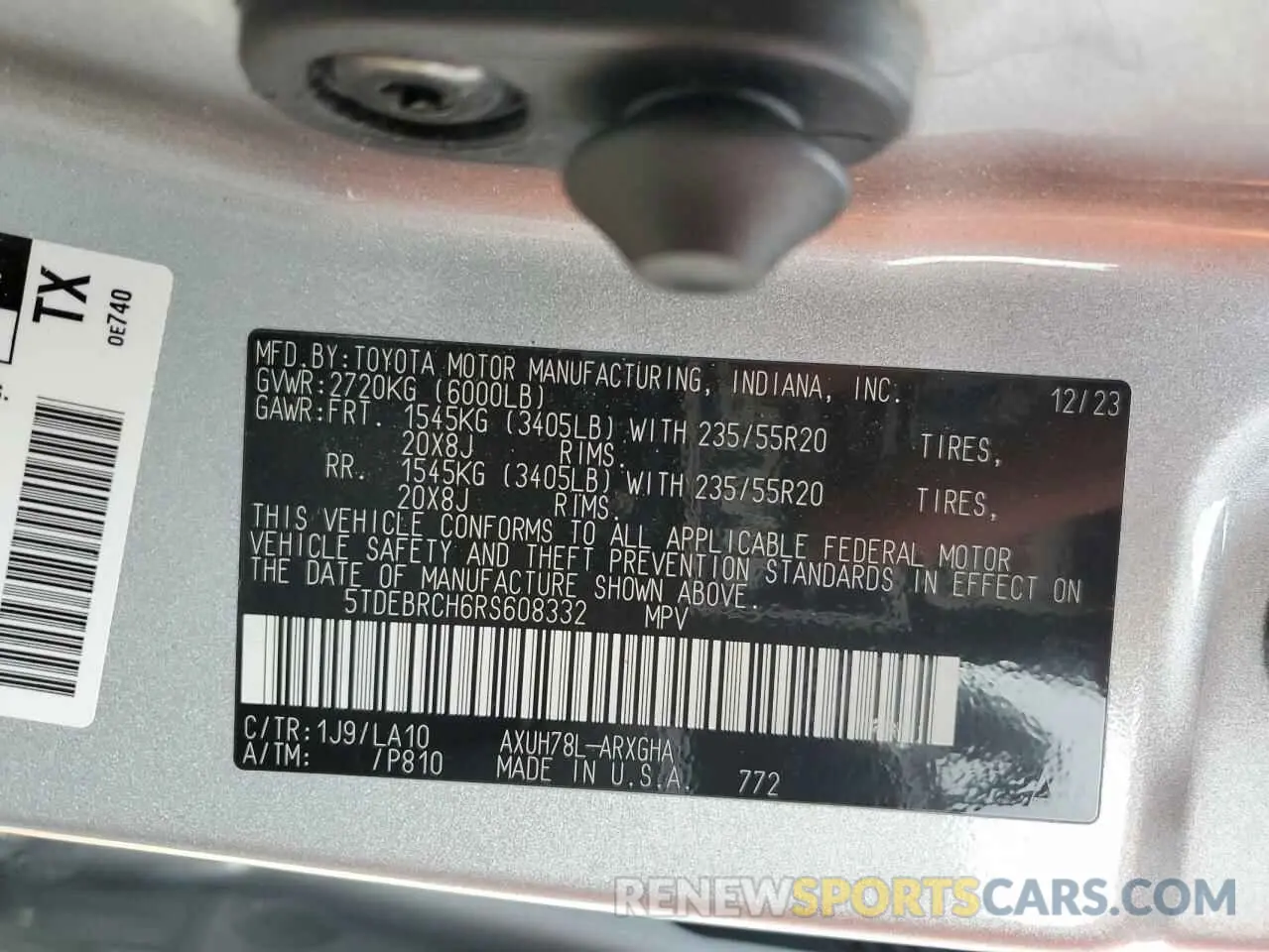 15 Photograph of a damaged car 5TDEBRCH6RS608332 TOYOTA HIGHLANDER 2024