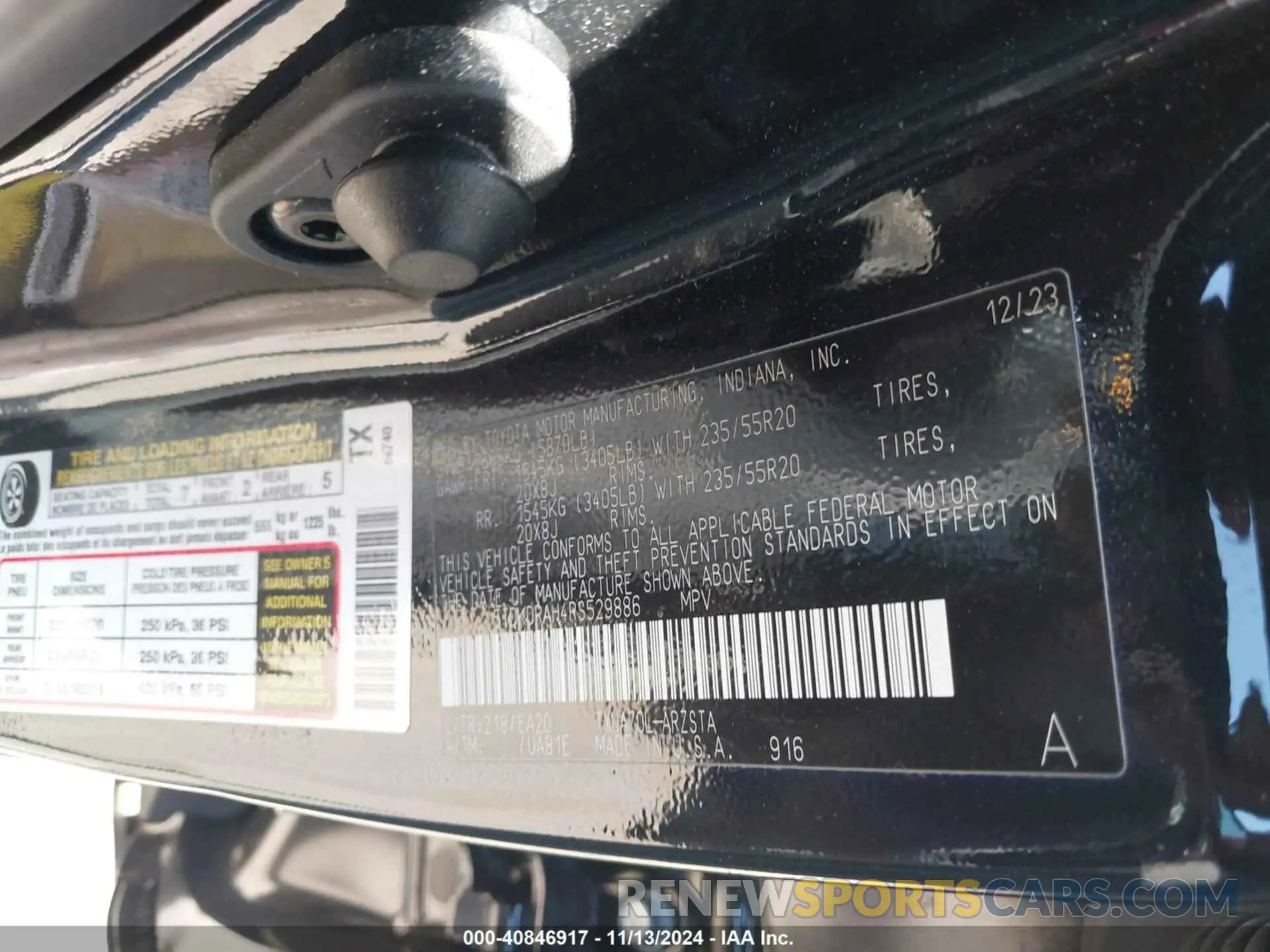 9 Photograph of a damaged car 5TDKDRAH4RS529886 TOYOTA HIGHLANDER 2024