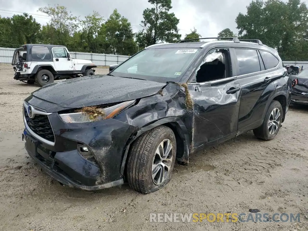 1 Photograph of a damaged car 5TDKDRBH0RS565427 TOYOTA HIGHLANDER 2024
