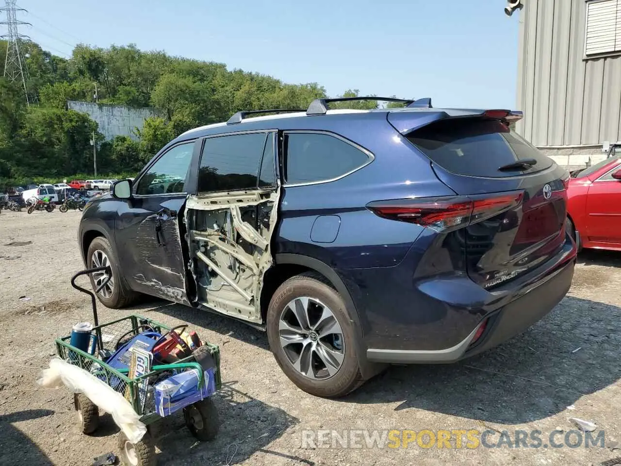 2 Photograph of a damaged car 5TDKDRBH5RS558232 TOYOTA HIGHLANDER 2024