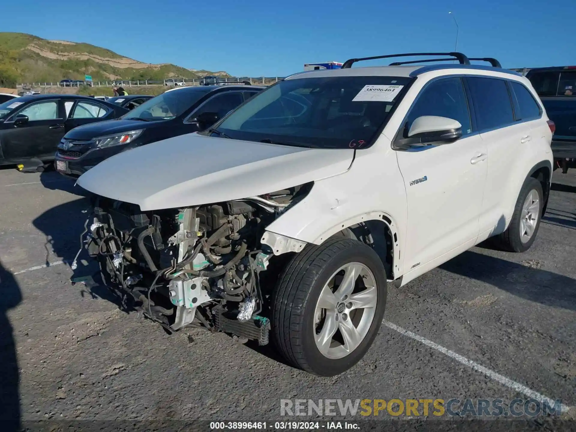 6 Photograph of a damaged car 5TDDGRFH0KS054896 TOYOTA HIGHLANDER HYBRID 2019