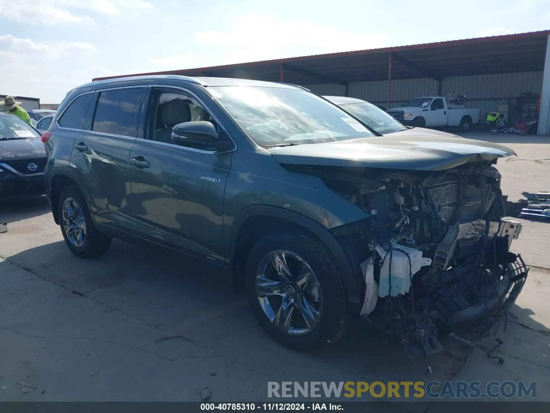 1 Photograph of a damaged car 5TDDGRFH3KS059610 TOYOTA HIGHLANDER HYBRID 2019