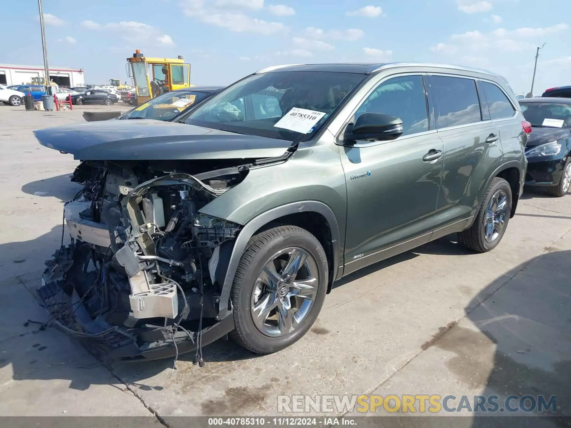 2 Photograph of a damaged car 5TDDGRFH3KS059610 TOYOTA HIGHLANDER HYBRID 2019