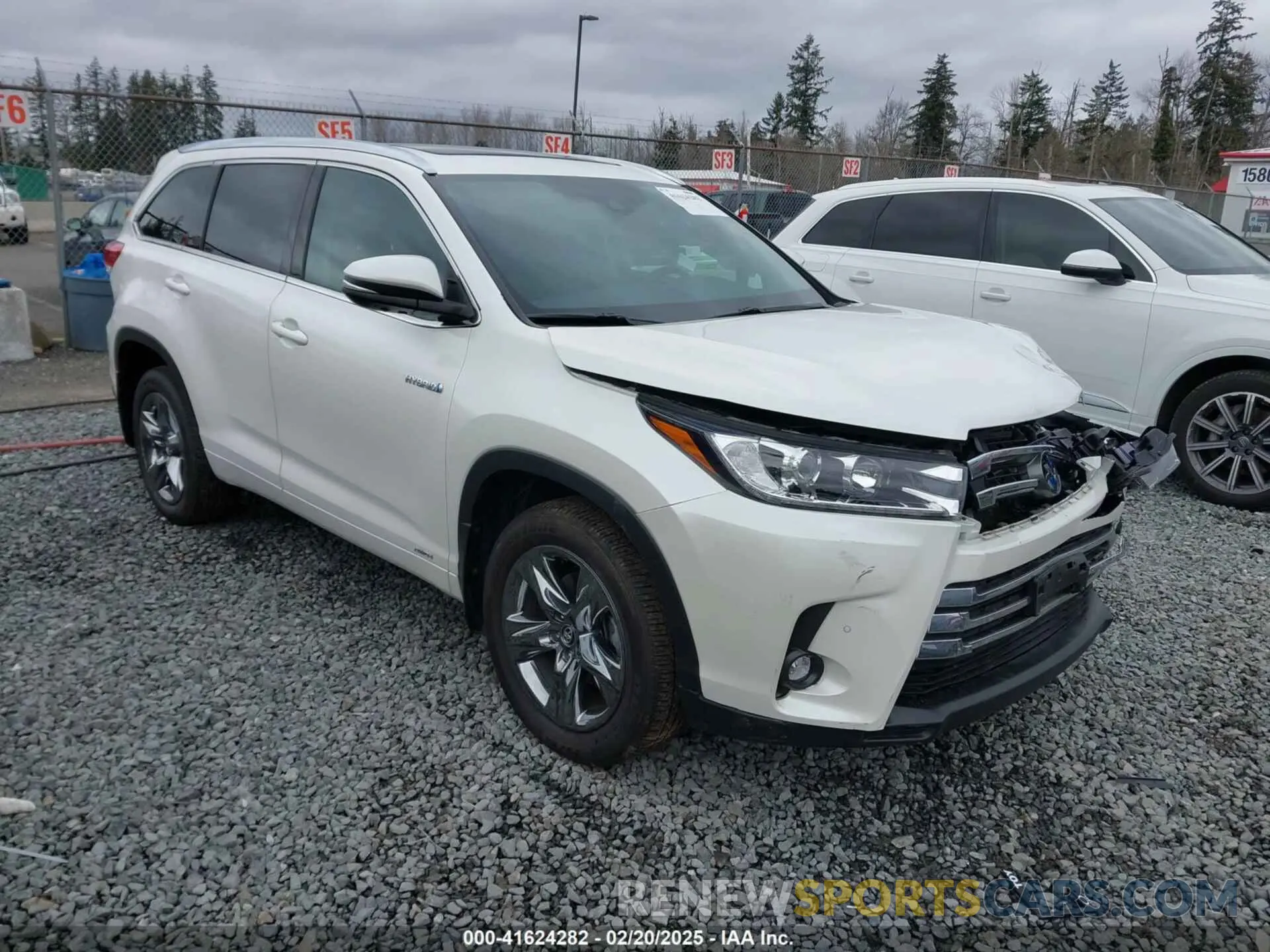 1 Photograph of a damaged car 5TDDGRFH6KS075526 TOYOTA HIGHLANDER HYBRID 2019