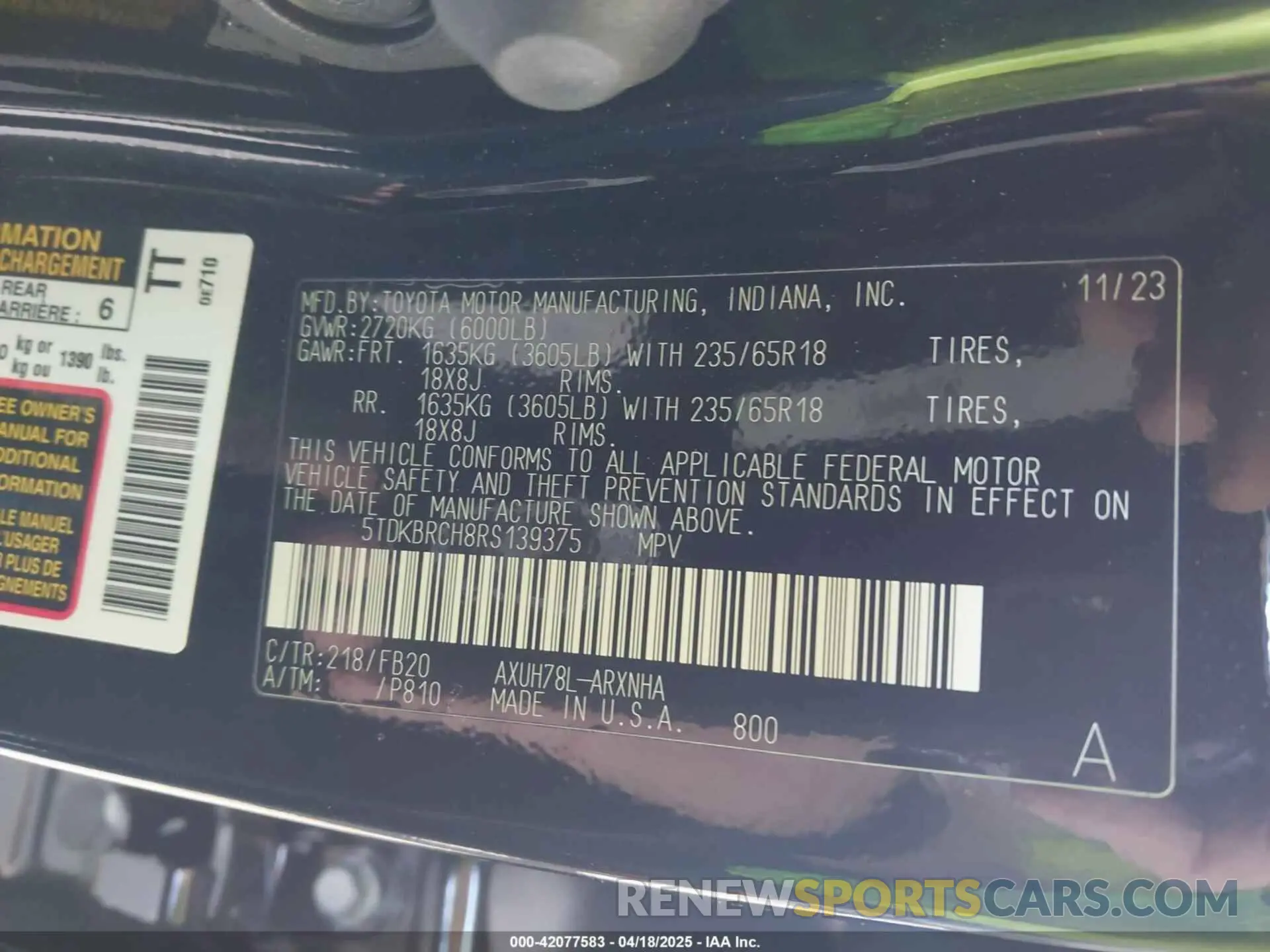 9 Photograph of a damaged car 5TDKBRCH8RS139375 TOYOTA HIGHLANDER HYBRID 2024