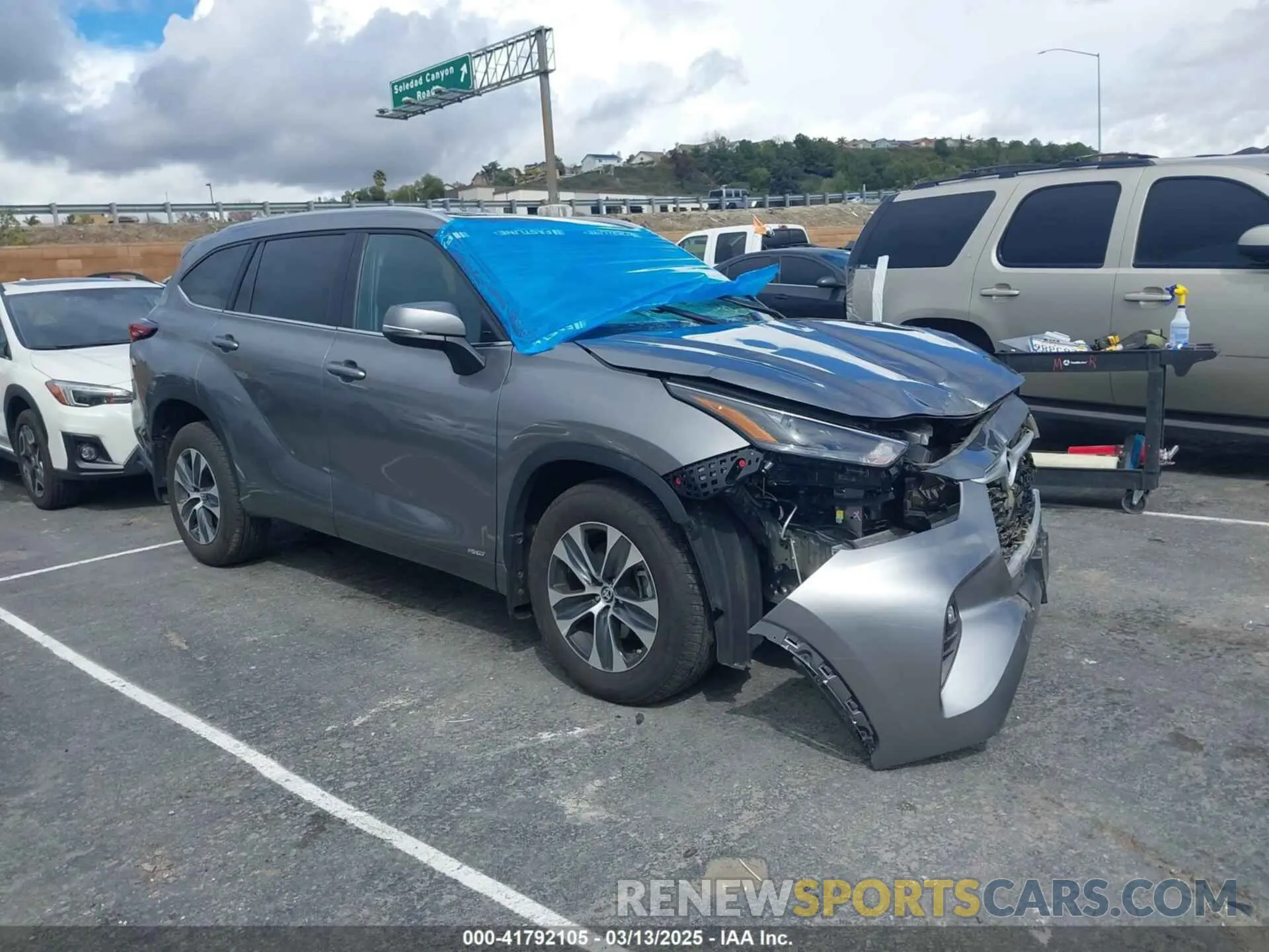1 Photograph of a damaged car 5TDKBRCHXSS646154 TOYOTA HIGHLANDER HYBRID 2025
