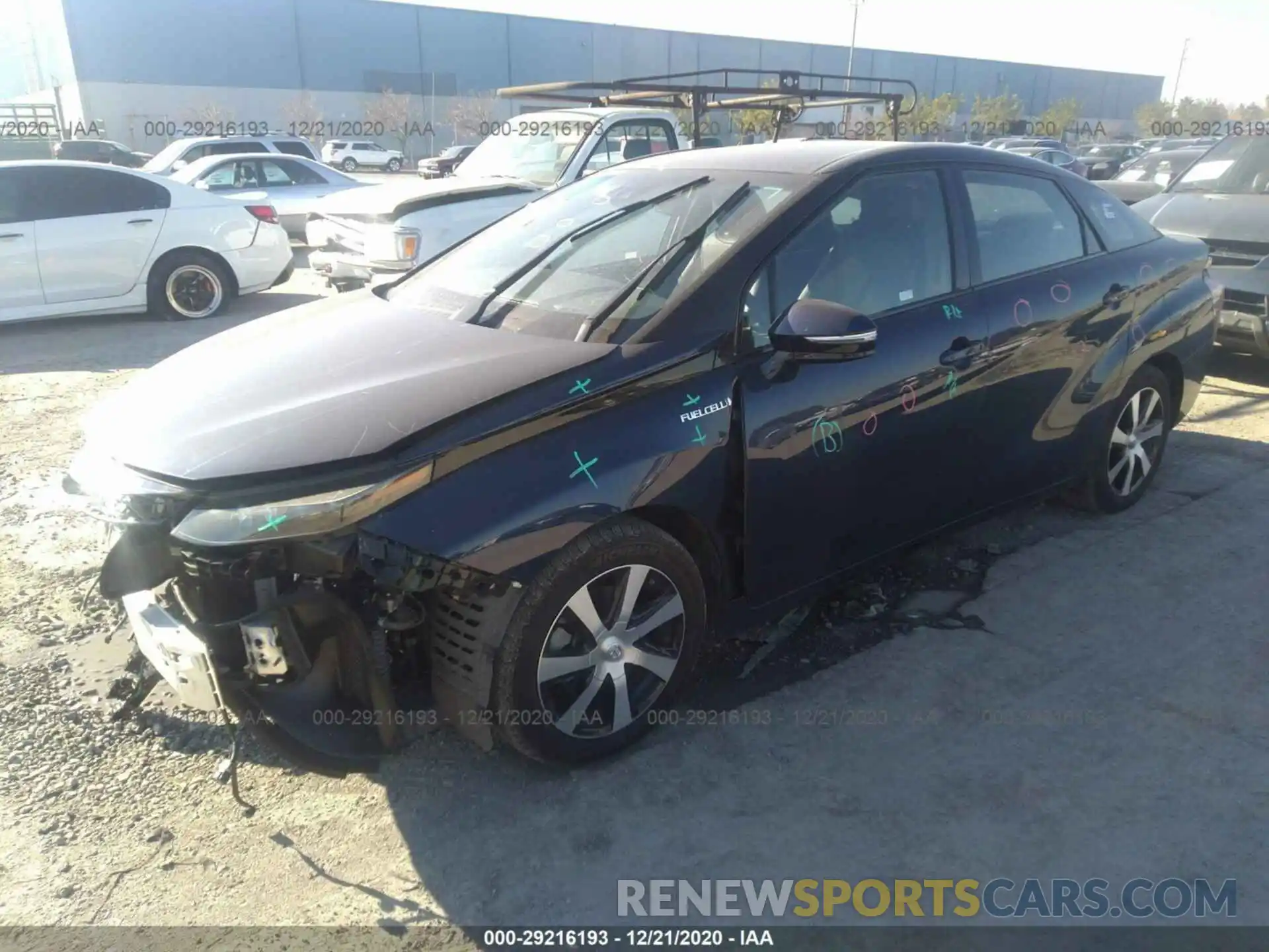 2 Photograph of a damaged car JTDBVRBD0KA005775 TOYOTA MIRAI 2019