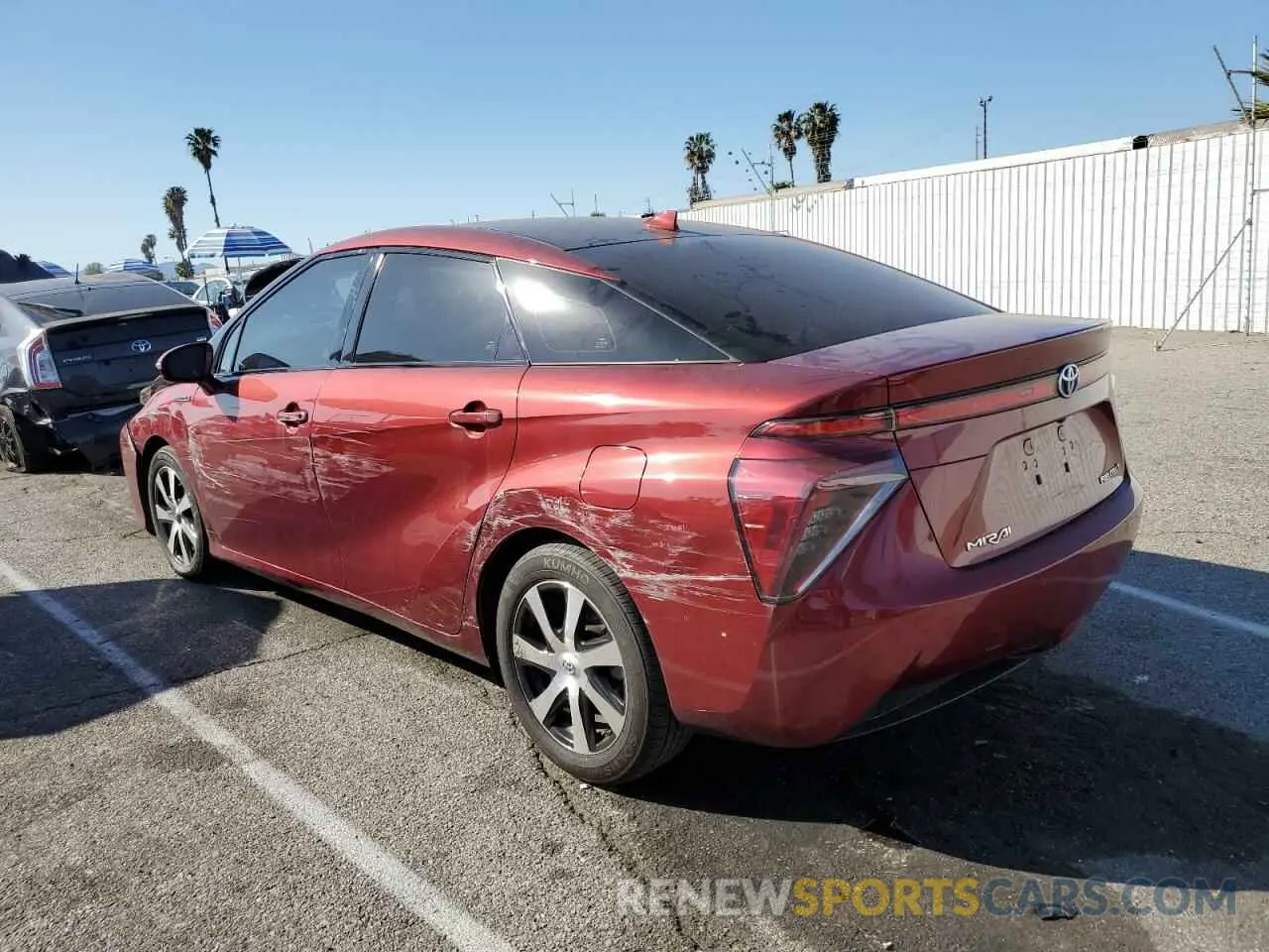 2 Photograph of a damaged car JTDBVRBD0KA006313 TOYOTA MIRAI 2019