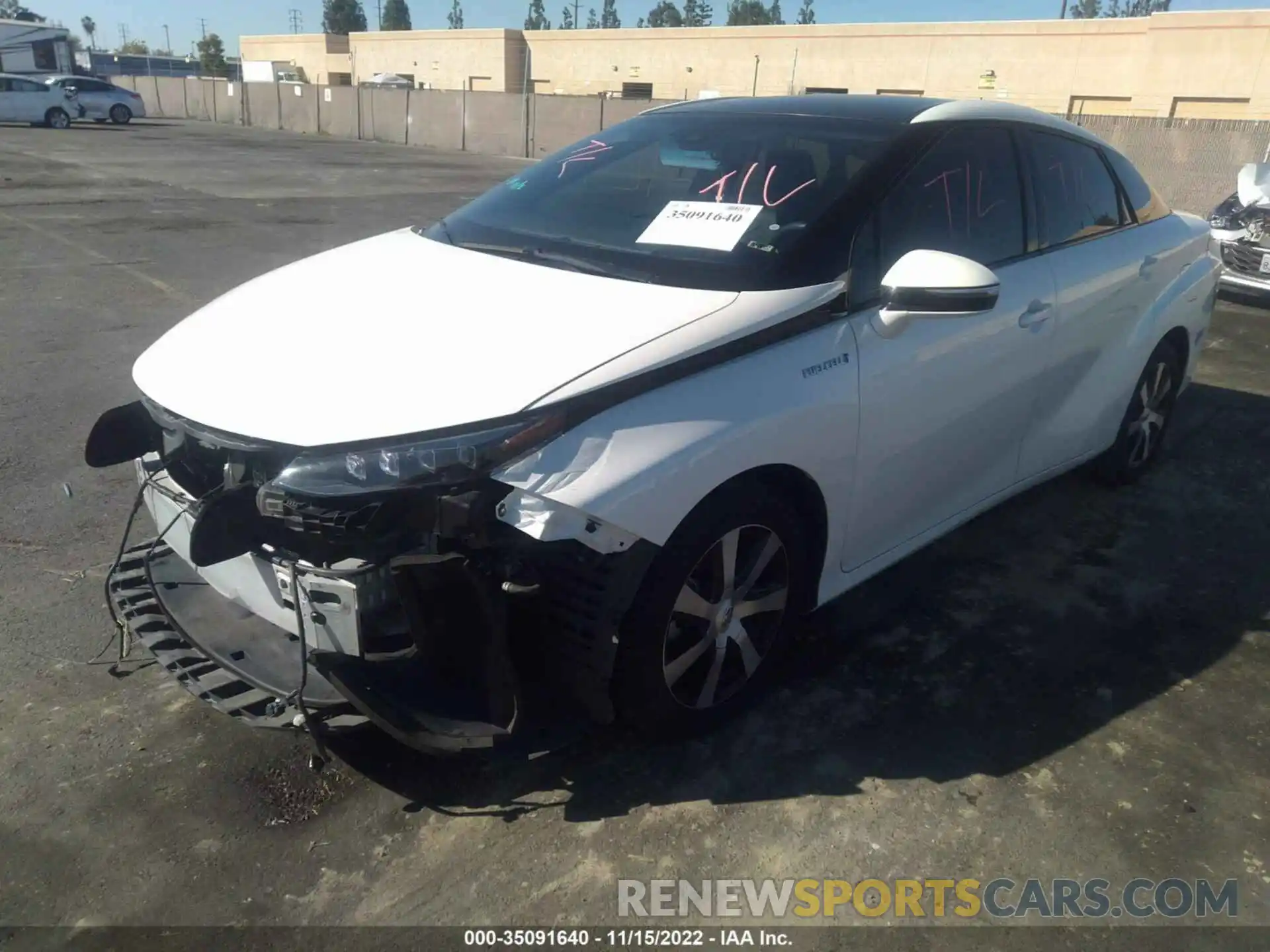 2 Photograph of a damaged car JTDBVRBD3KA005897 TOYOTA MIRAI 2019