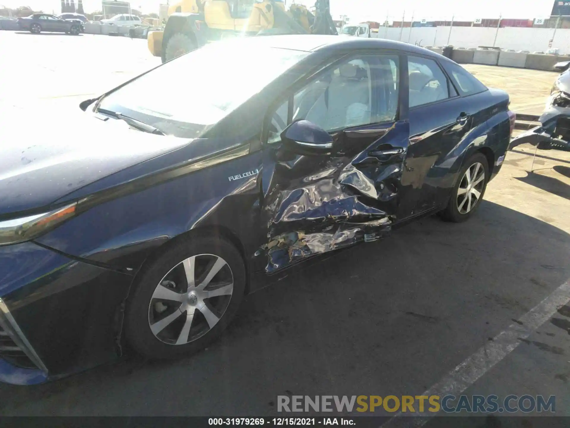 6 Photograph of a damaged car JTDBVRBD5KA005612 TOYOTA MIRAI 2019