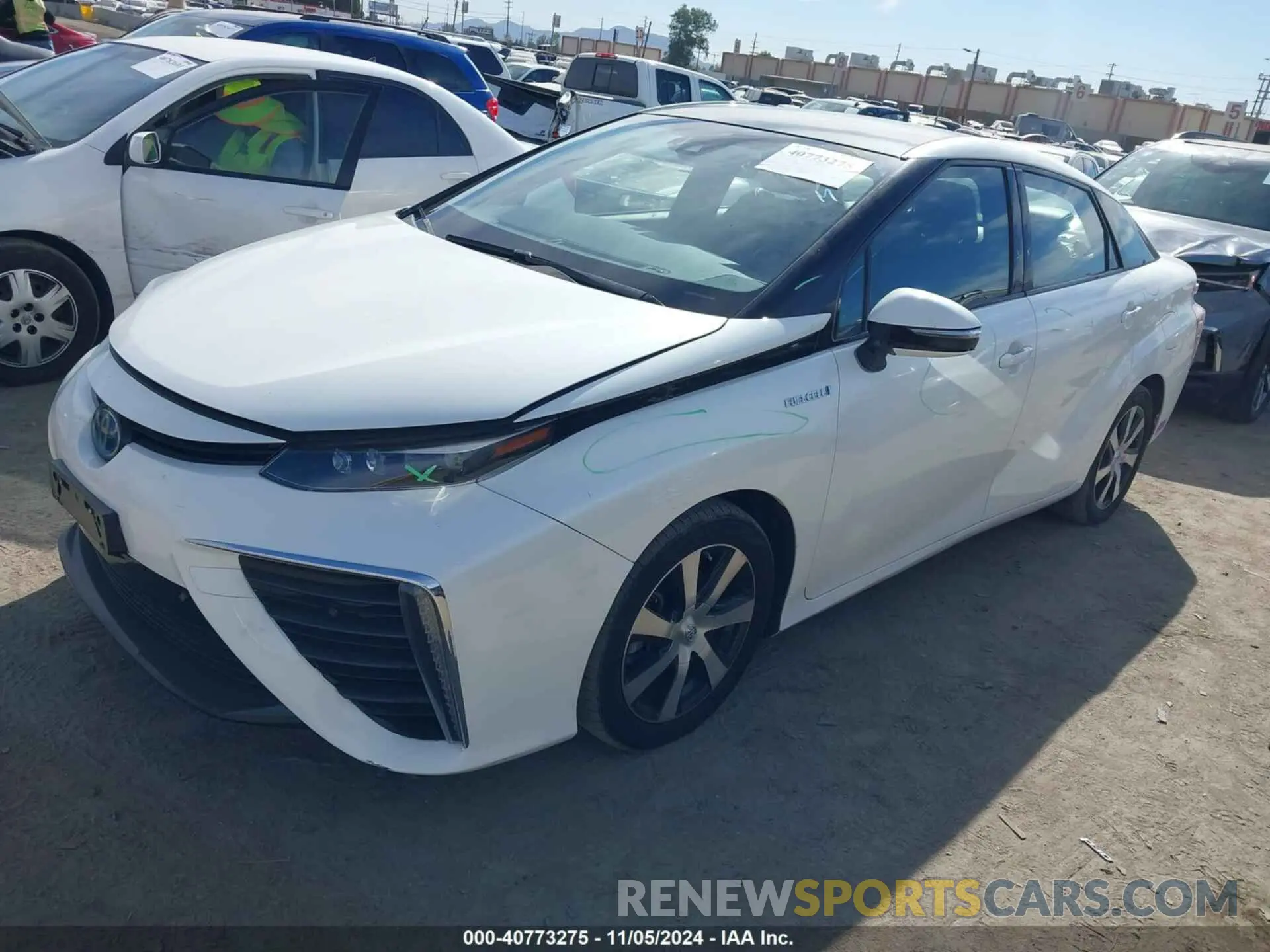 2 Photograph of a damaged car JTDBVRBD5KA006551 TOYOTA MIRAI 2019