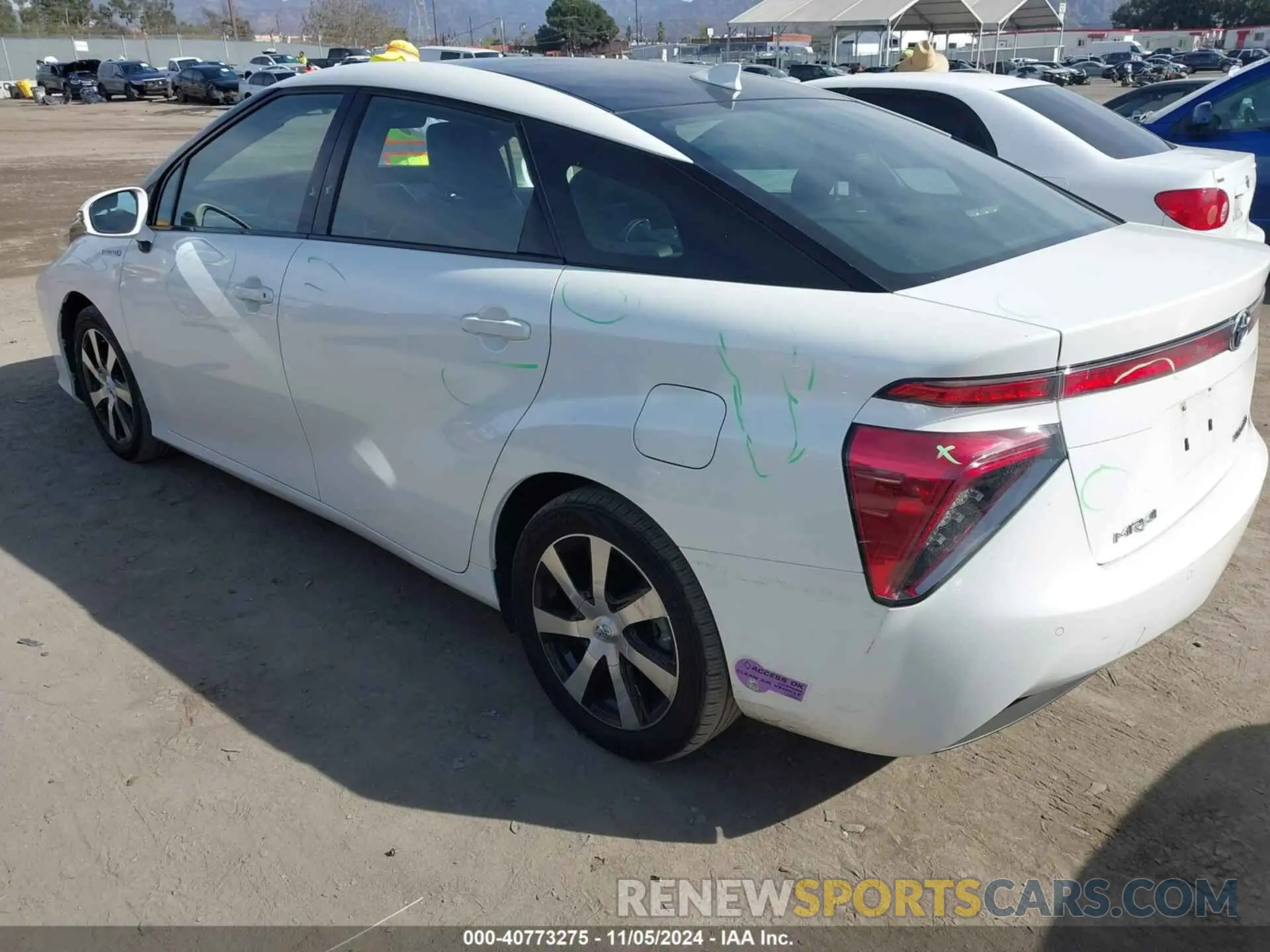 3 Photograph of a damaged car JTDBVRBD5KA006551 TOYOTA MIRAI 2019