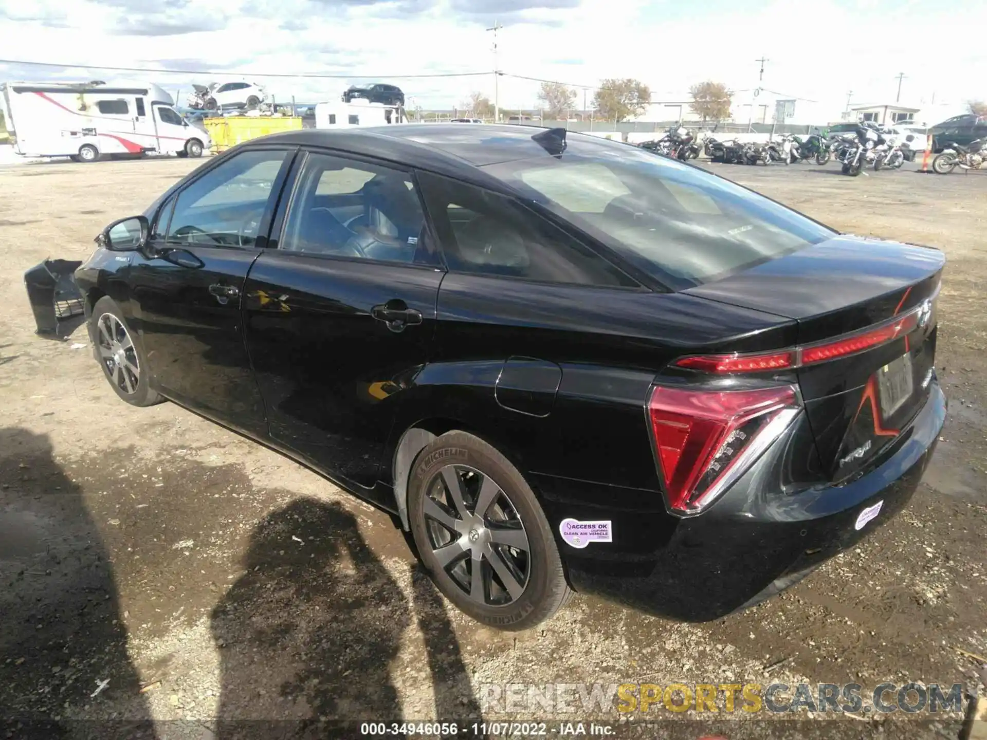 3 Photograph of a damaged car JTDBVRBD8KA005944 TOYOTA MIRAI 2019