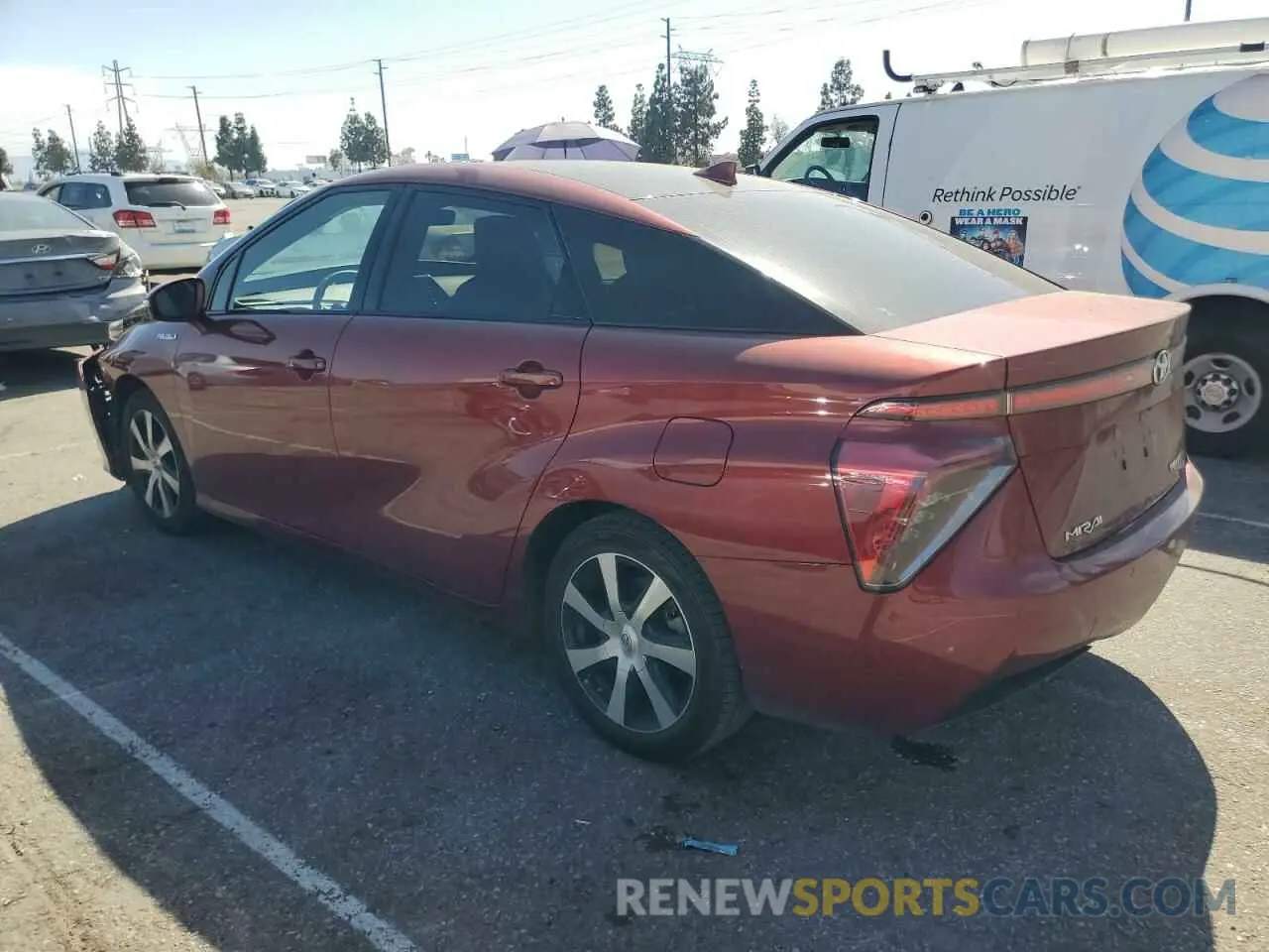 2 Photograph of a damaged car JTDBVRBD8KA006253 TOYOTA MIRAI 2019