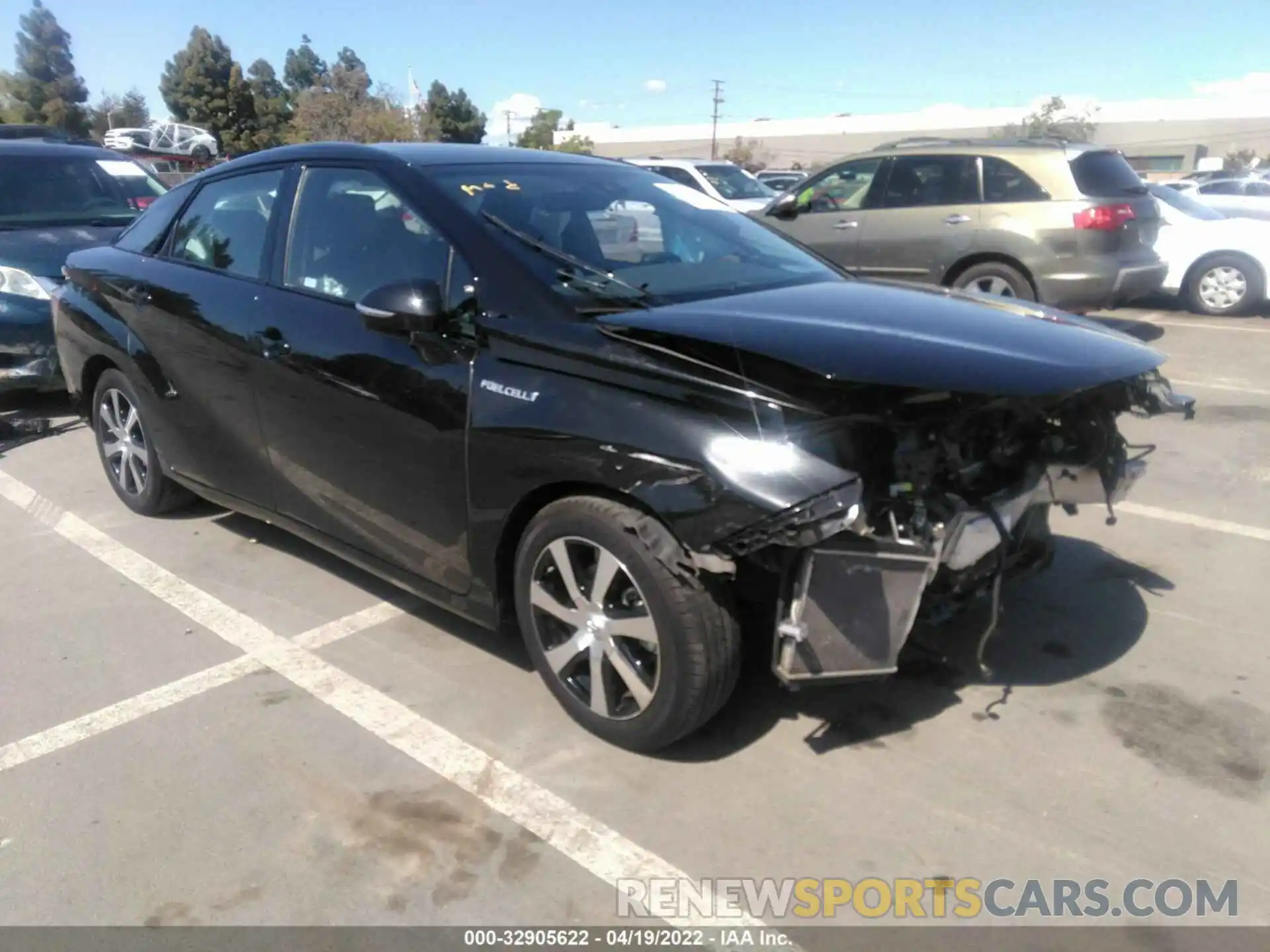 1 Photograph of a damaged car JTDBVRBDXKA005900 TOYOTA MIRAI 2019