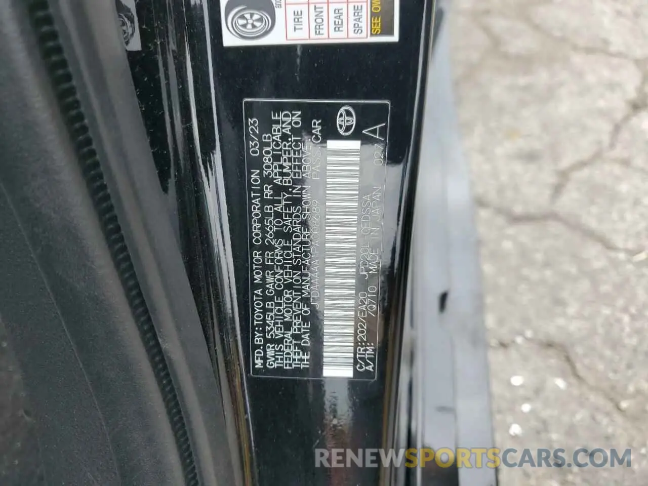 12 Photograph of a damaged car JTDAAAAA1PA008689 TOYOTA MIRAI 2023