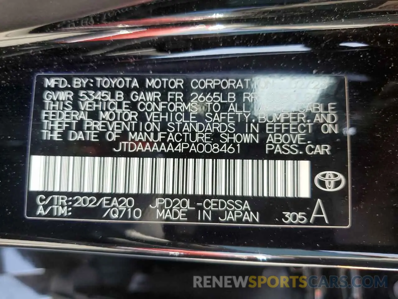 12 Photograph of a damaged car JTDAAAAA4PA008461 TOYOTA MIRAI 2023