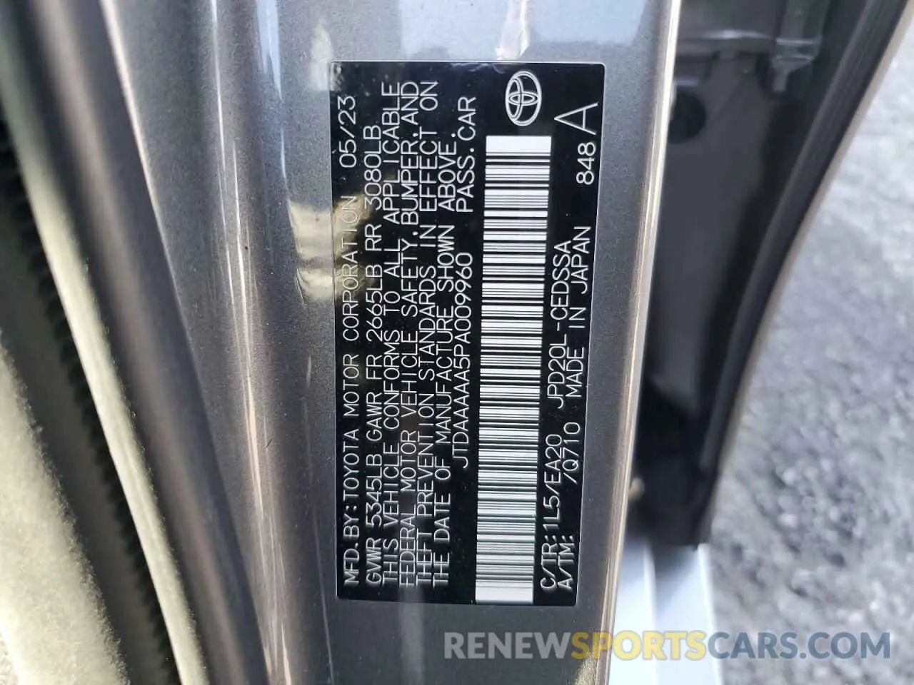 15 Photograph of a damaged car JTDAAAAA5PA009960 TOYOTA MIRAI 2023