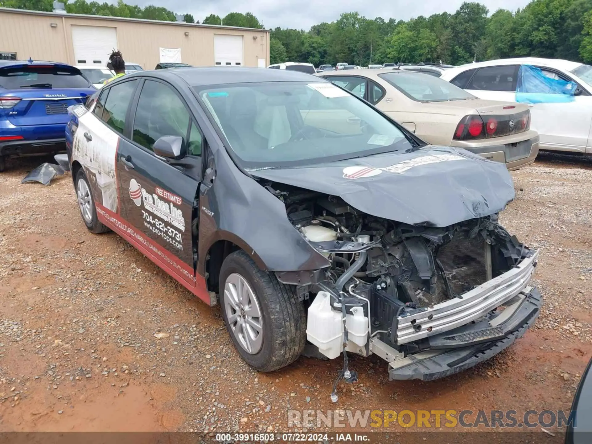 1 Photograph of a damaged car JTDKBRFU3G3023279 TOYOTA PRIUS 2016