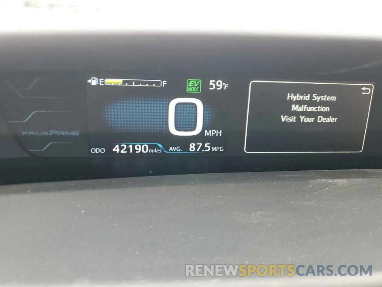 9 Photograph of a damaged car JTDKARFP1K3112080 TOYOTA PRIUS 2019