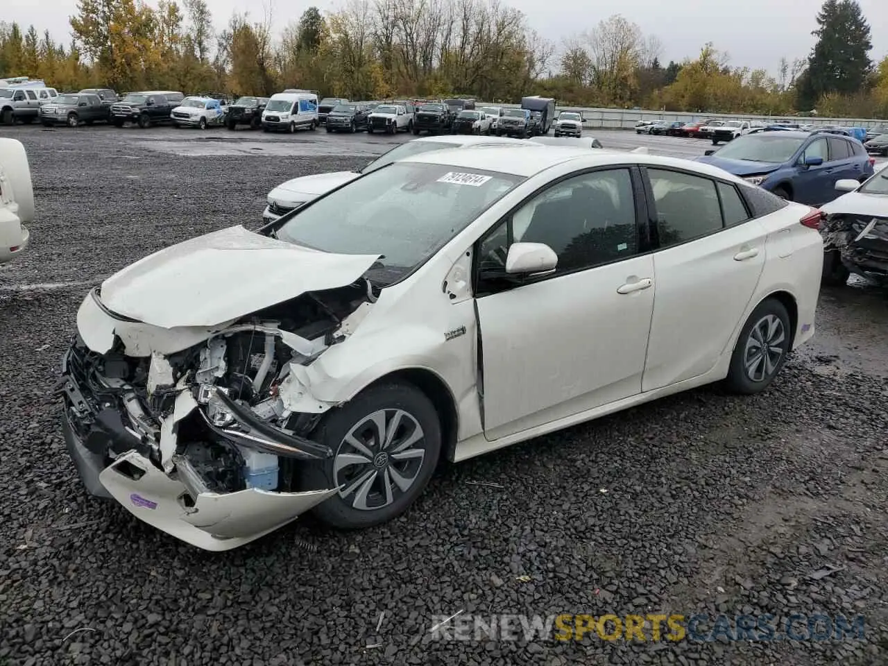 1 Photograph of a damaged car JTDKARFP1K3118011 TOYOTA PRIUS 2019