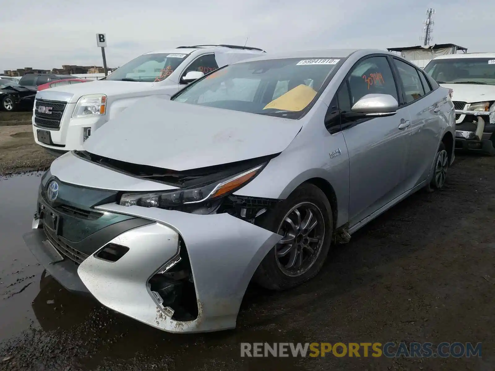 2 Photograph of a damaged car JTDKARFP2K3119197 TOYOTA PRIUS 2019