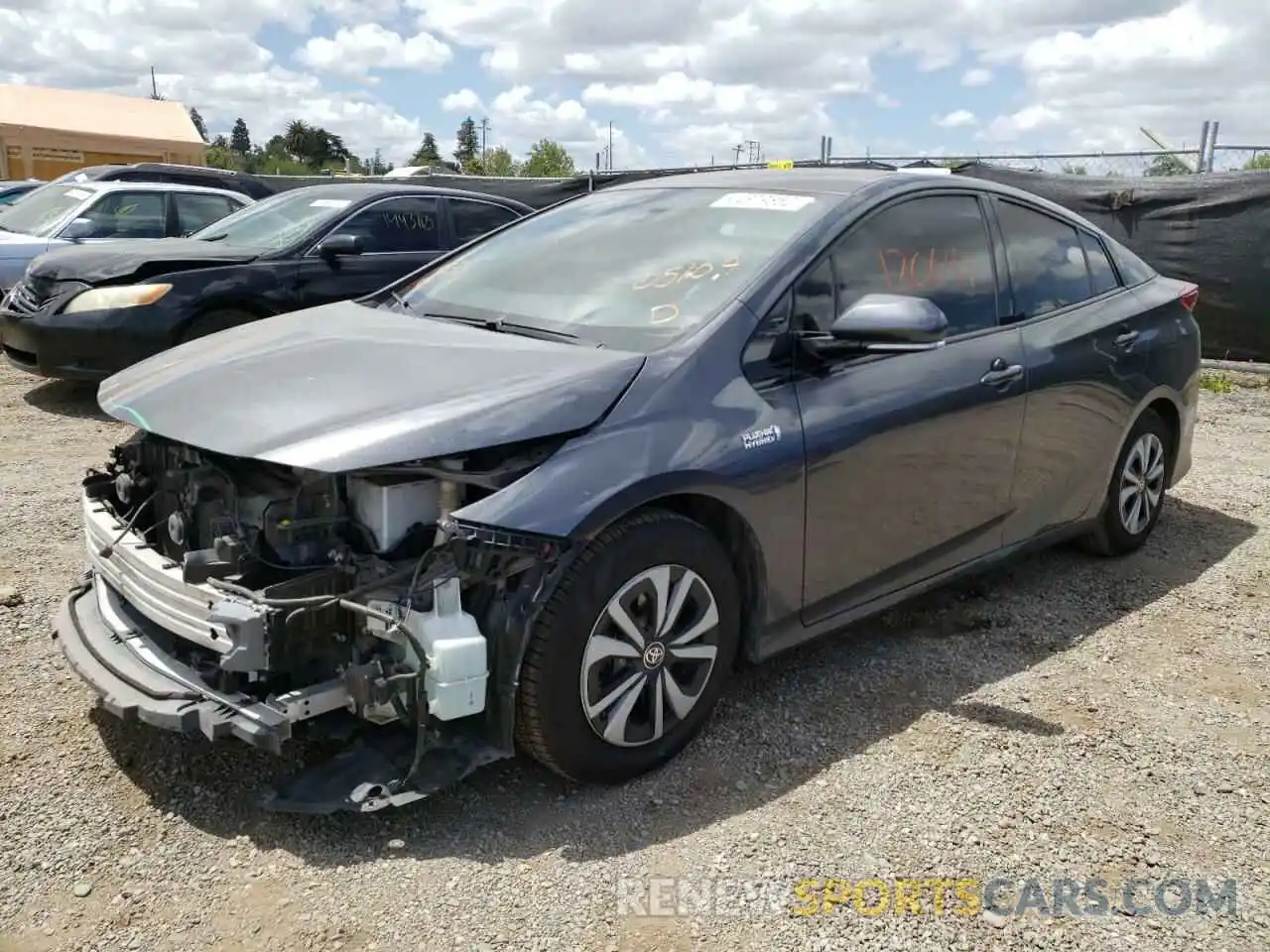 2 Photograph of a damaged car JTDKARFP5K3116259 TOYOTA PRIUS 2019