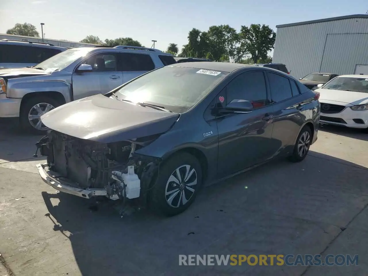 1 Photograph of a damaged car JTDKARFP6K3113371 TOYOTA PRIUS 2019