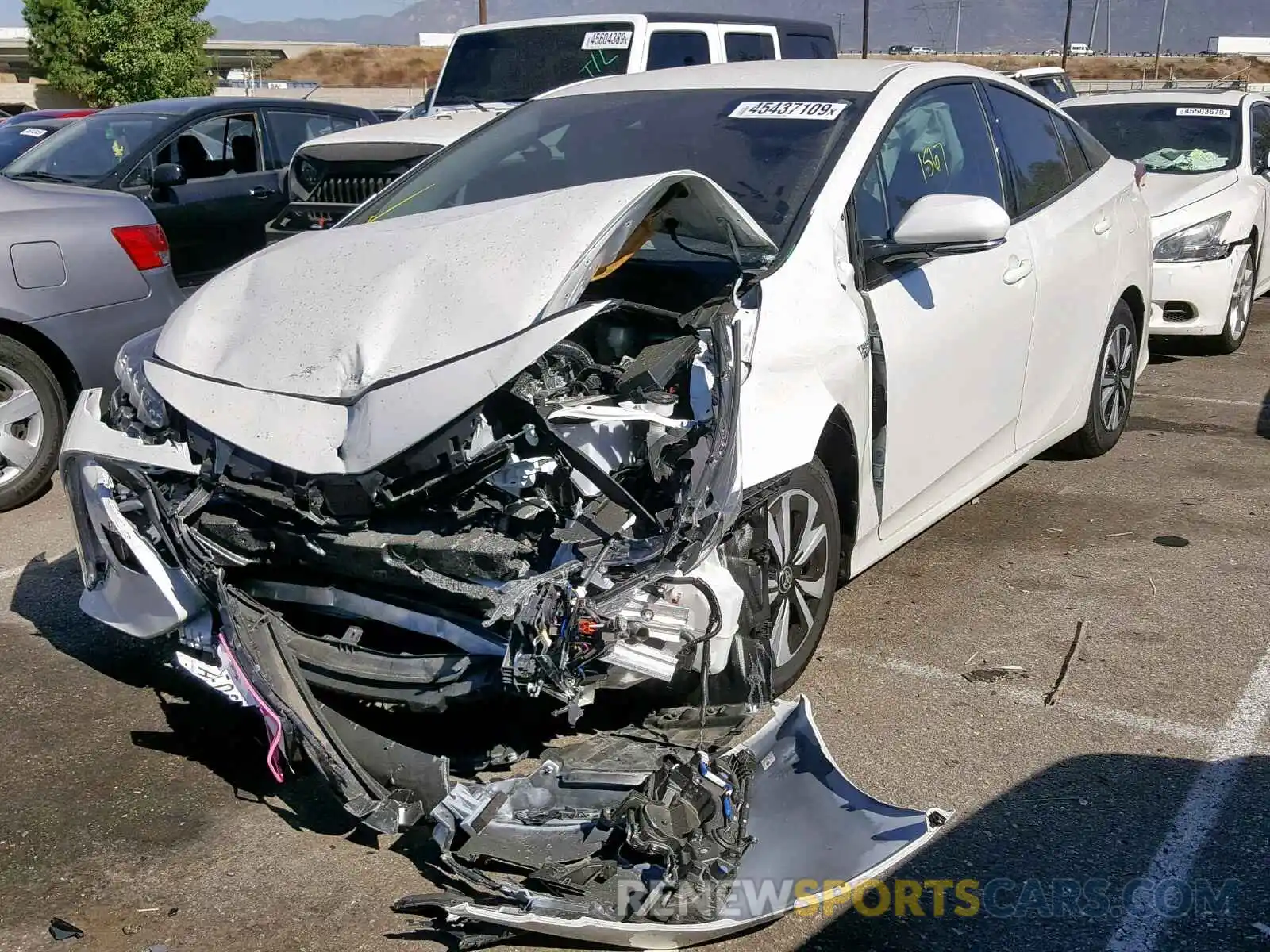 2 Photograph of a damaged car JTDKARFP6K3113659 TOYOTA PRIUS 2019