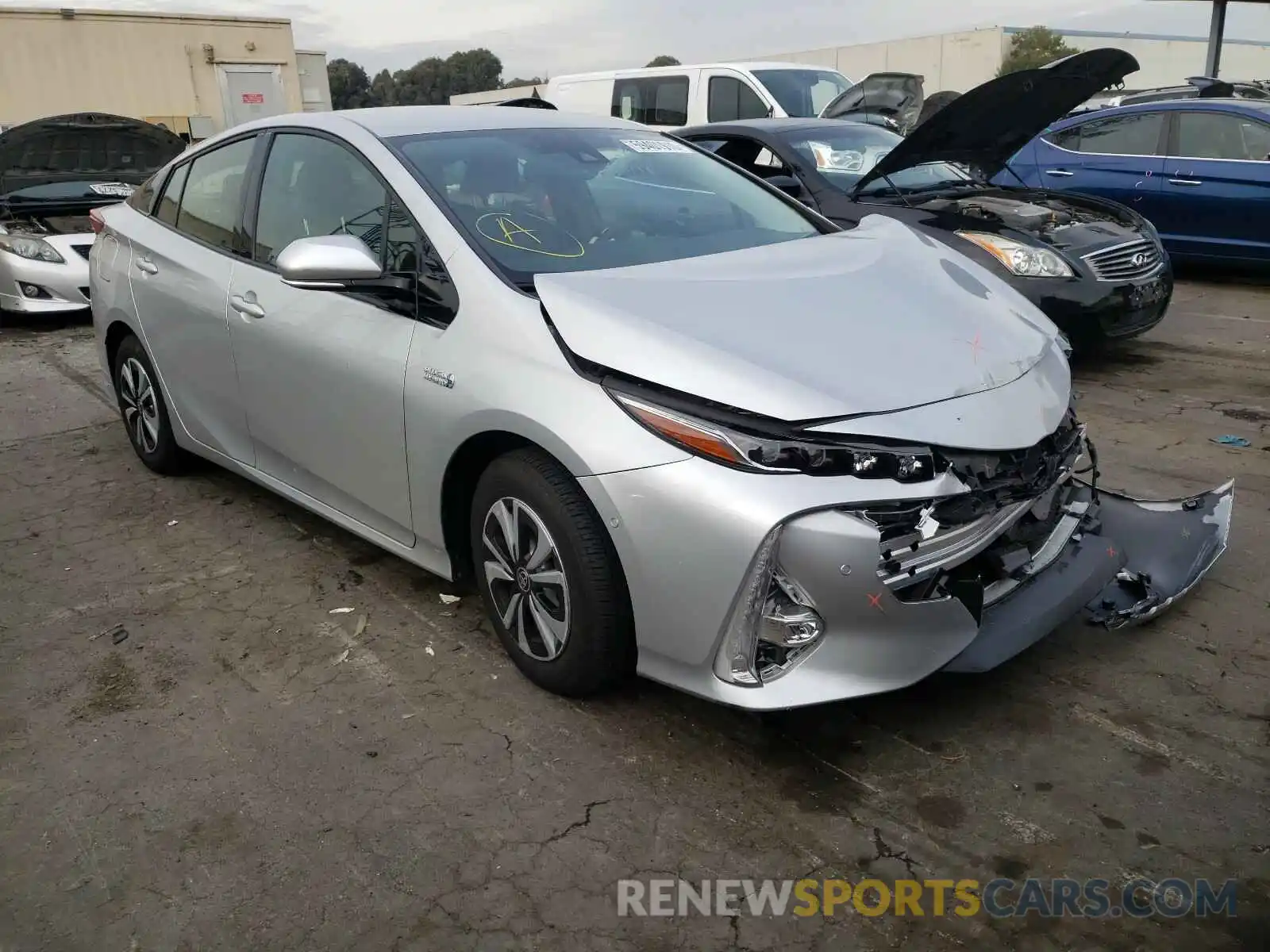 1 Photograph of a damaged car JTDKARFP6K3114326 TOYOTA PRIUS 2019