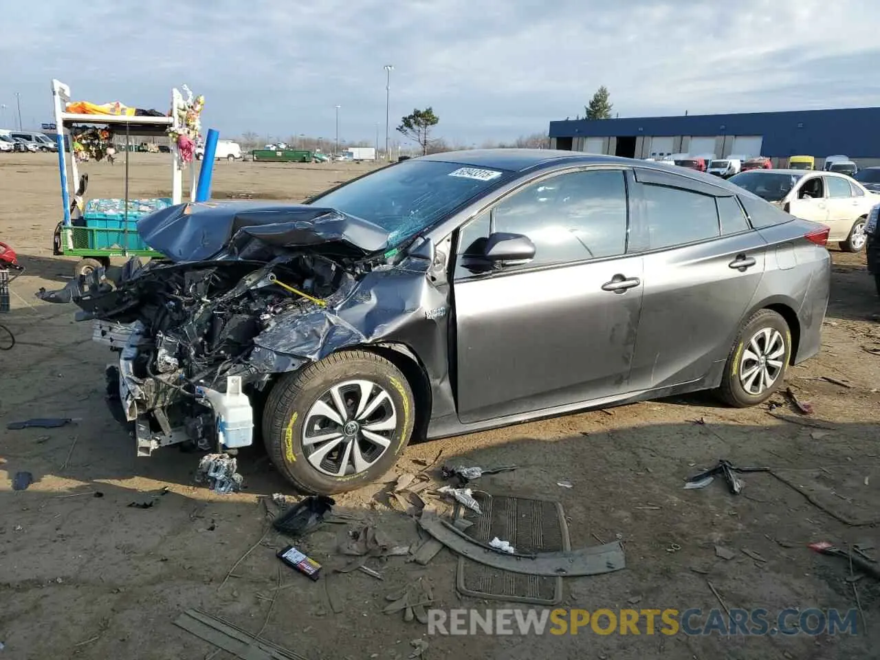 1 Photograph of a damaged car JTDKARFP7K3119440 TOYOTA PRIUS 2019