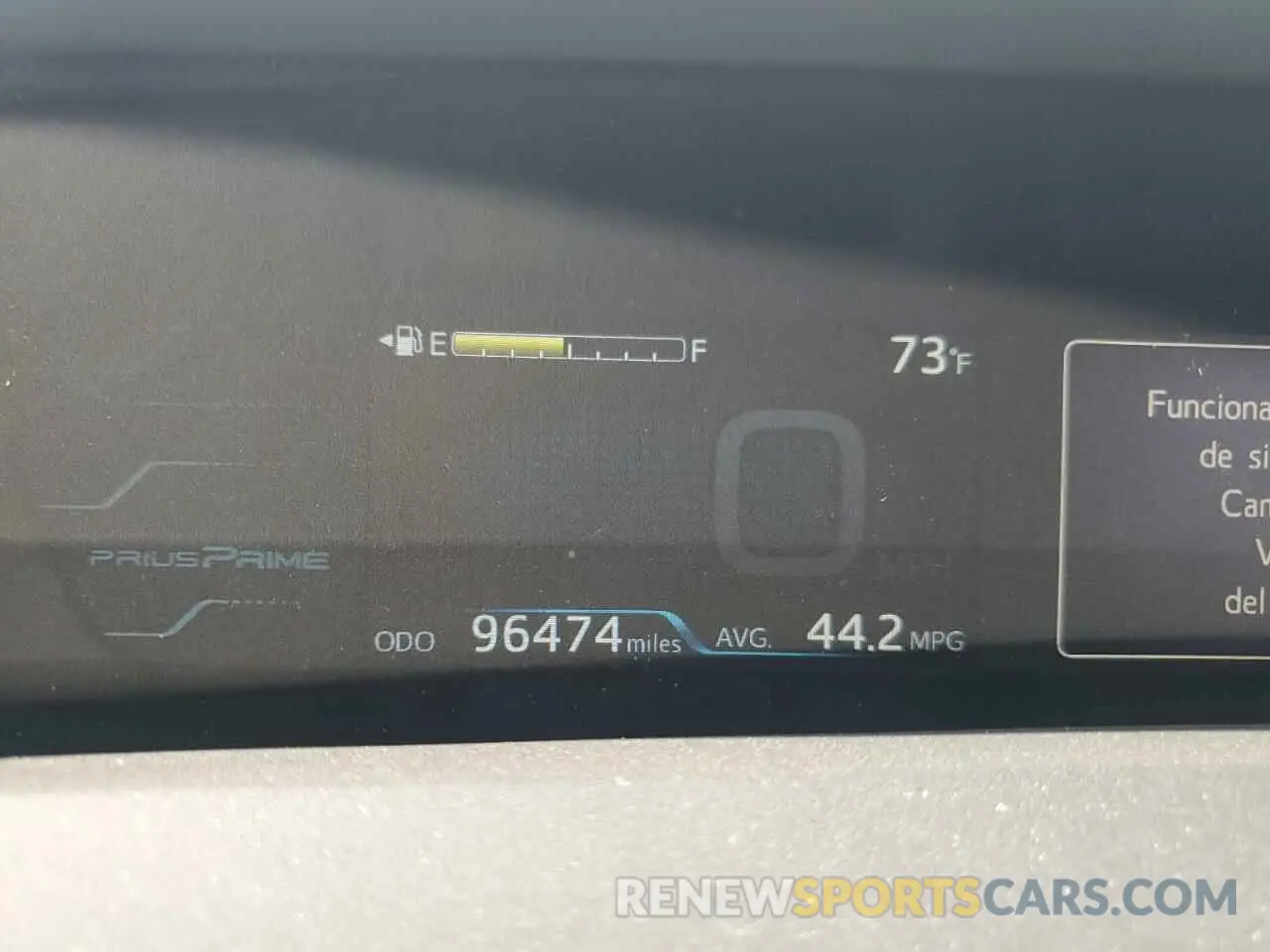 9 Photograph of a damaged car JTDKARFP8K3110701 TOYOTA PRIUS 2019