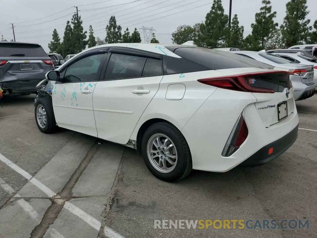 2 Photograph of a damaged car JTDKARFP9K3115485 TOYOTA PRIUS 2019