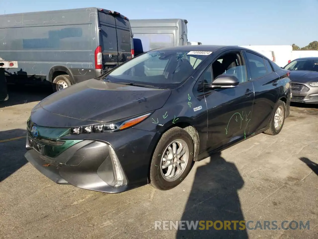 1 Photograph of a damaged car JTDKARFP9K3118340 TOYOTA PRIUS 2019