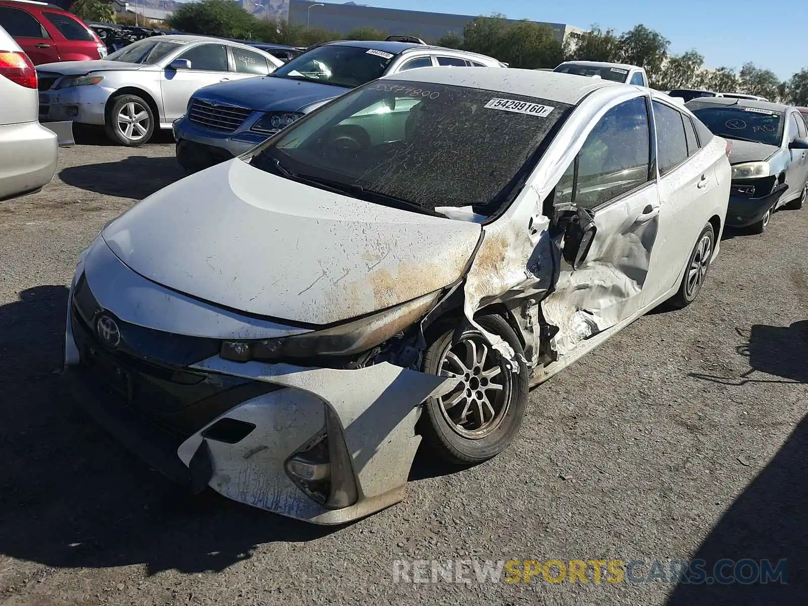 2 Photograph of a damaged car JTDKARFPXK3107962 TOYOTA PRIUS 2019