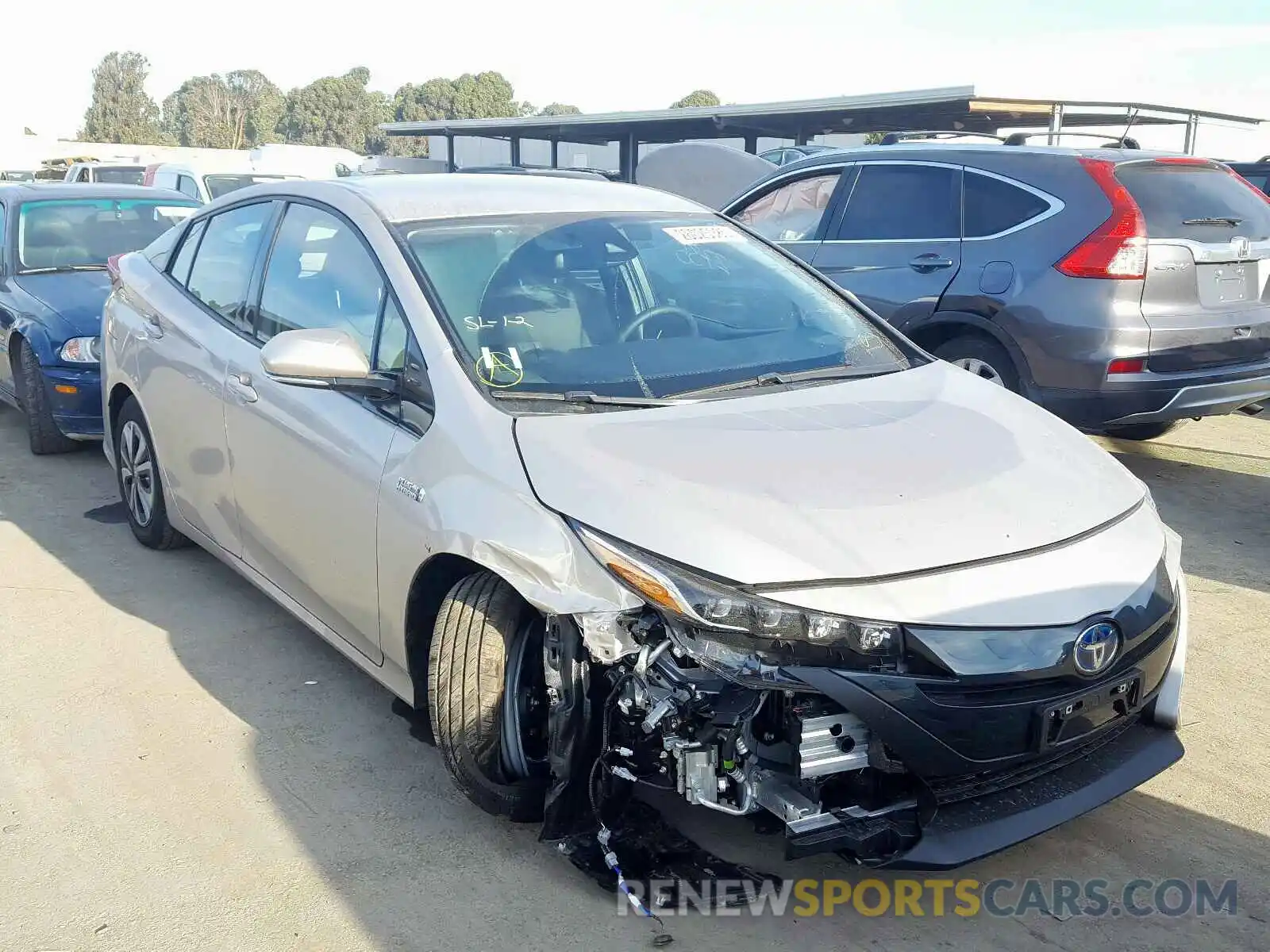 1 Photograph of a damaged car JTDKARFPXK3114281 TOYOTA PRIUS 2019