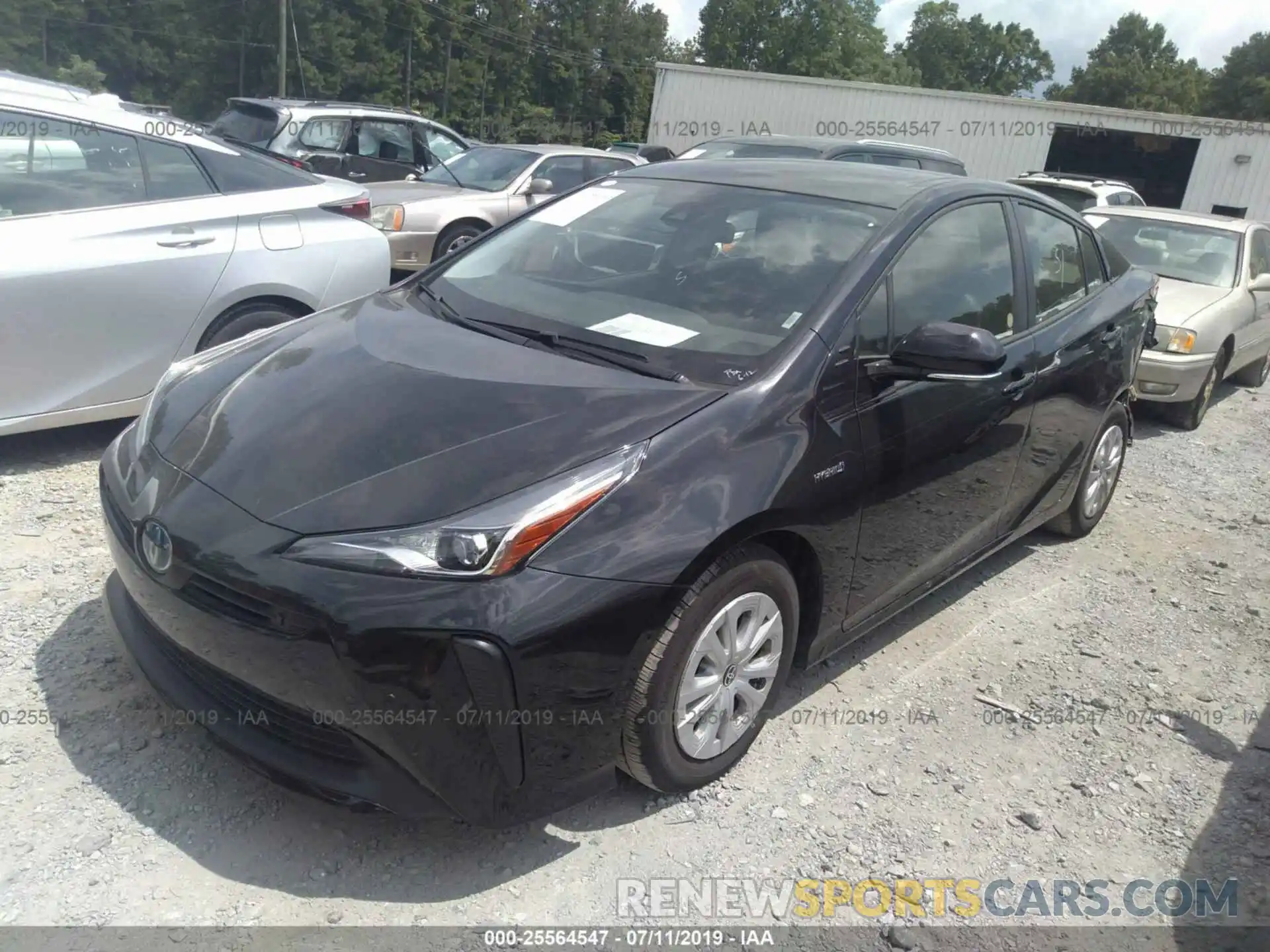 2 Photograph of a damaged car JTDKARFU0K3069194 TOYOTA PRIUS 2019