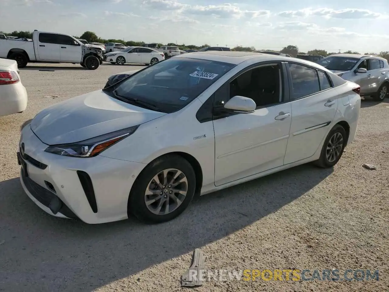 1 Photograph of a damaged car JTDKARFU0K3075819 TOYOTA PRIUS 2019