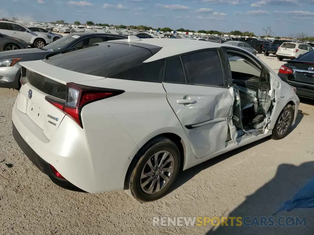 3 Photograph of a damaged car JTDKARFU0K3075819 TOYOTA PRIUS 2019
