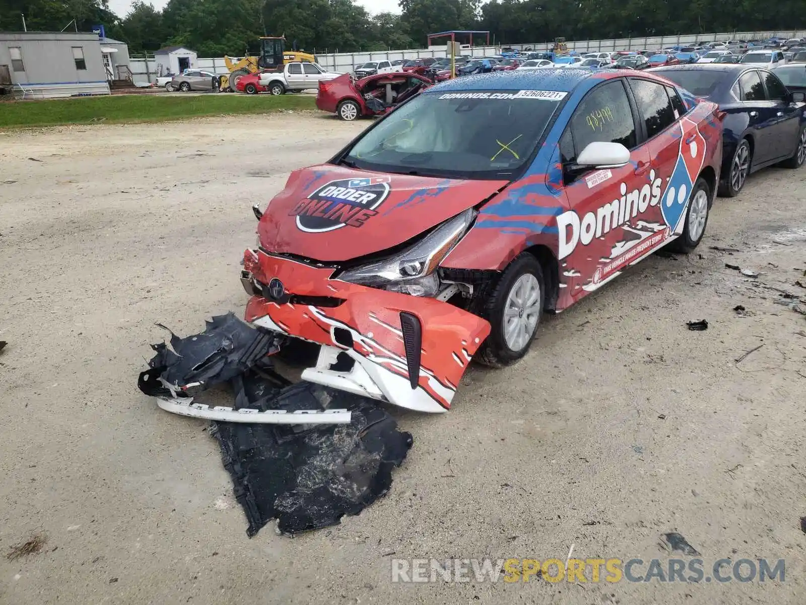 2 Photograph of a damaged car JTDKARFU0K3076310 TOYOTA PRIUS 2019