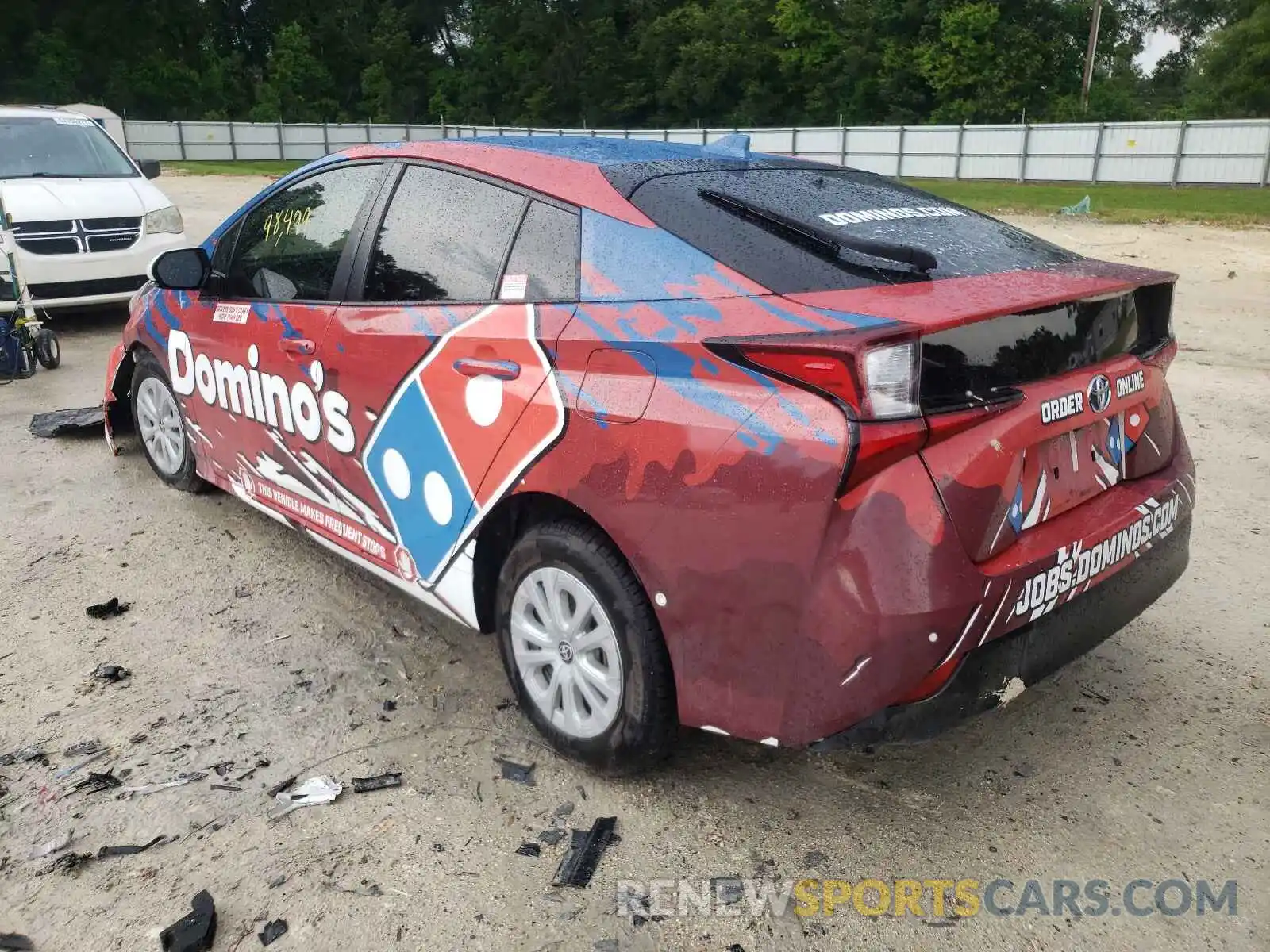 3 Photograph of a damaged car JTDKARFU0K3076310 TOYOTA PRIUS 2019