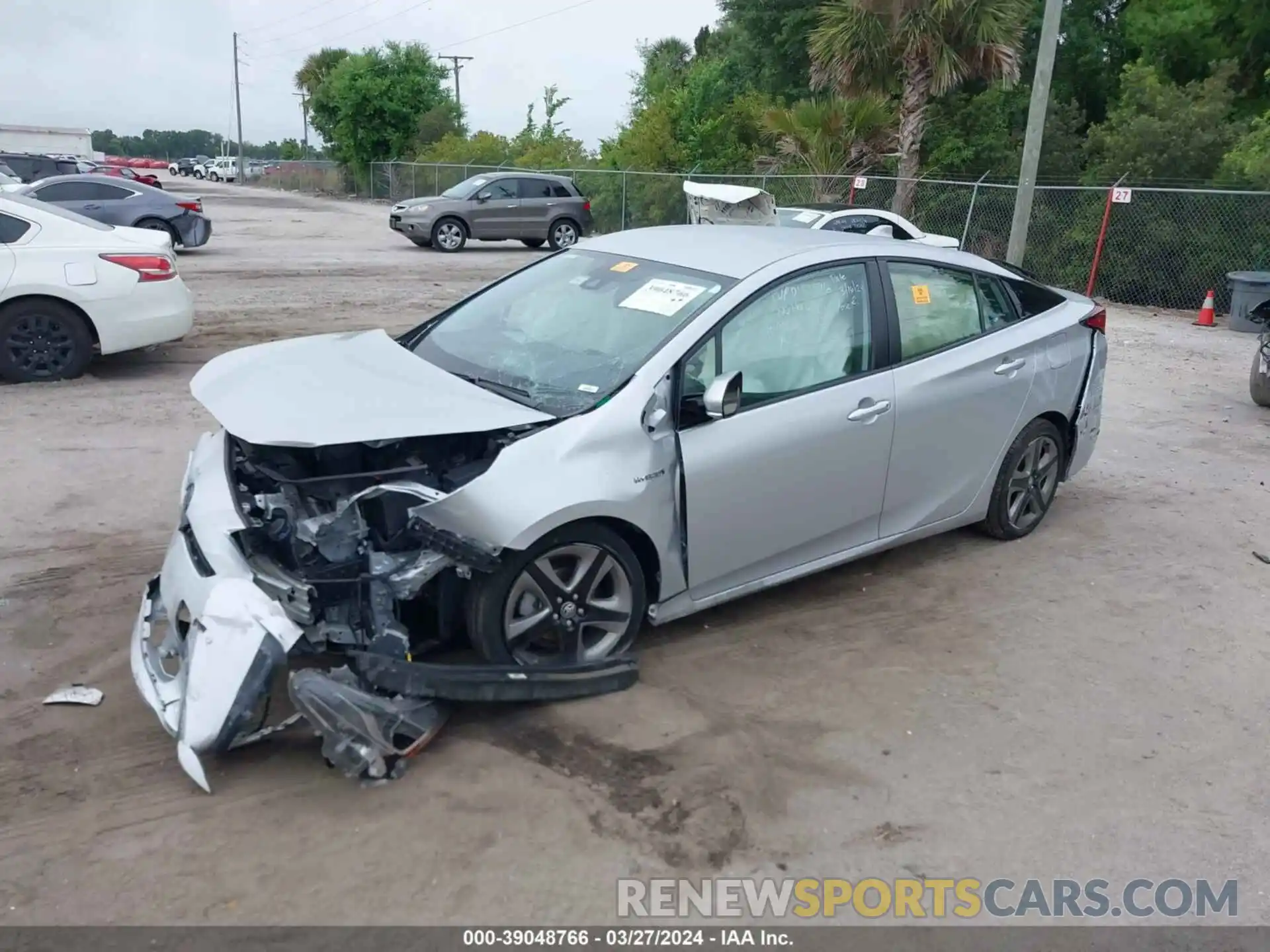 2 Photograph of a damaged car JTDKARFU0K3077845 TOYOTA PRIUS 2019