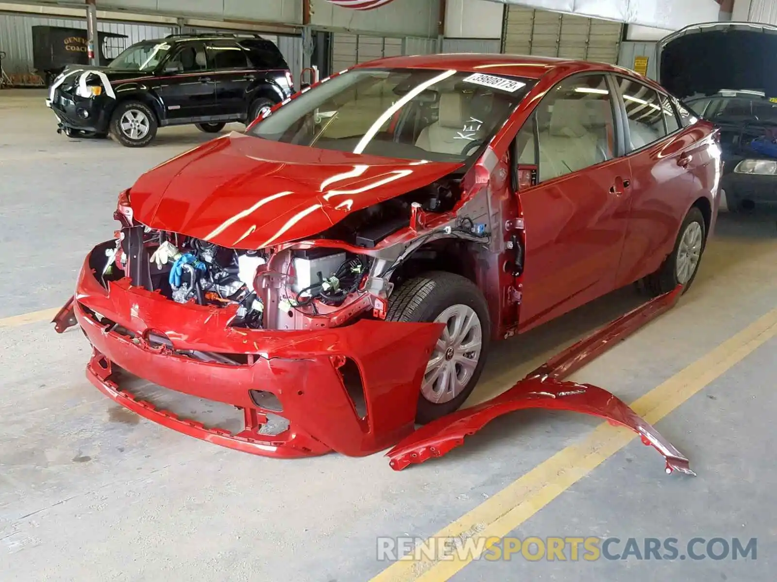 2 Photograph of a damaged car JTDKARFU0K3079546 TOYOTA PRIUS 2019